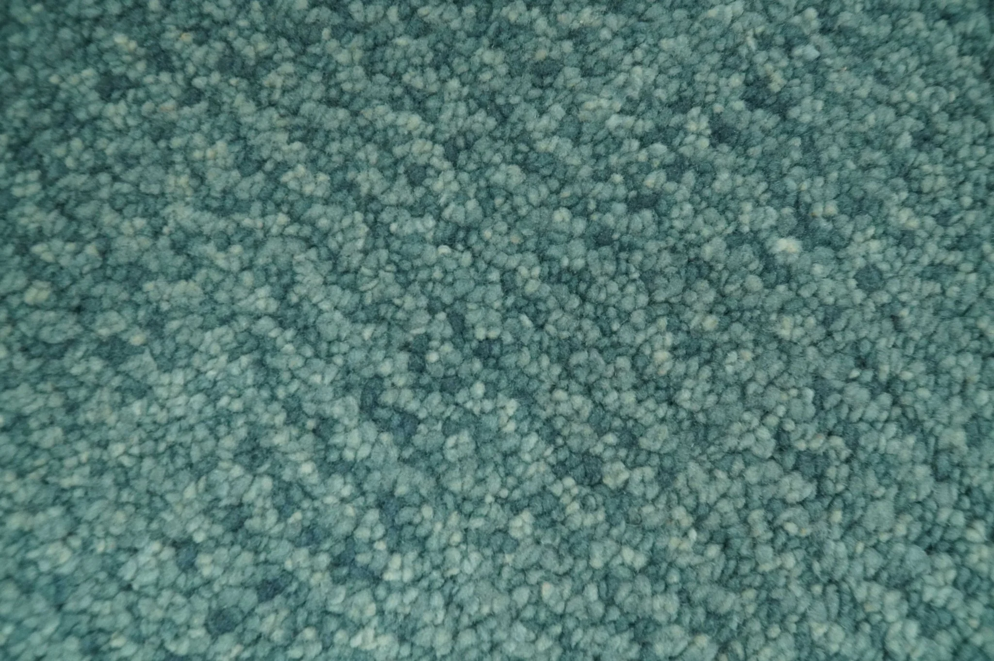 Custom Made shades of Sea Blue Contemporary Hand Knotted Wool area Rug - Image 2