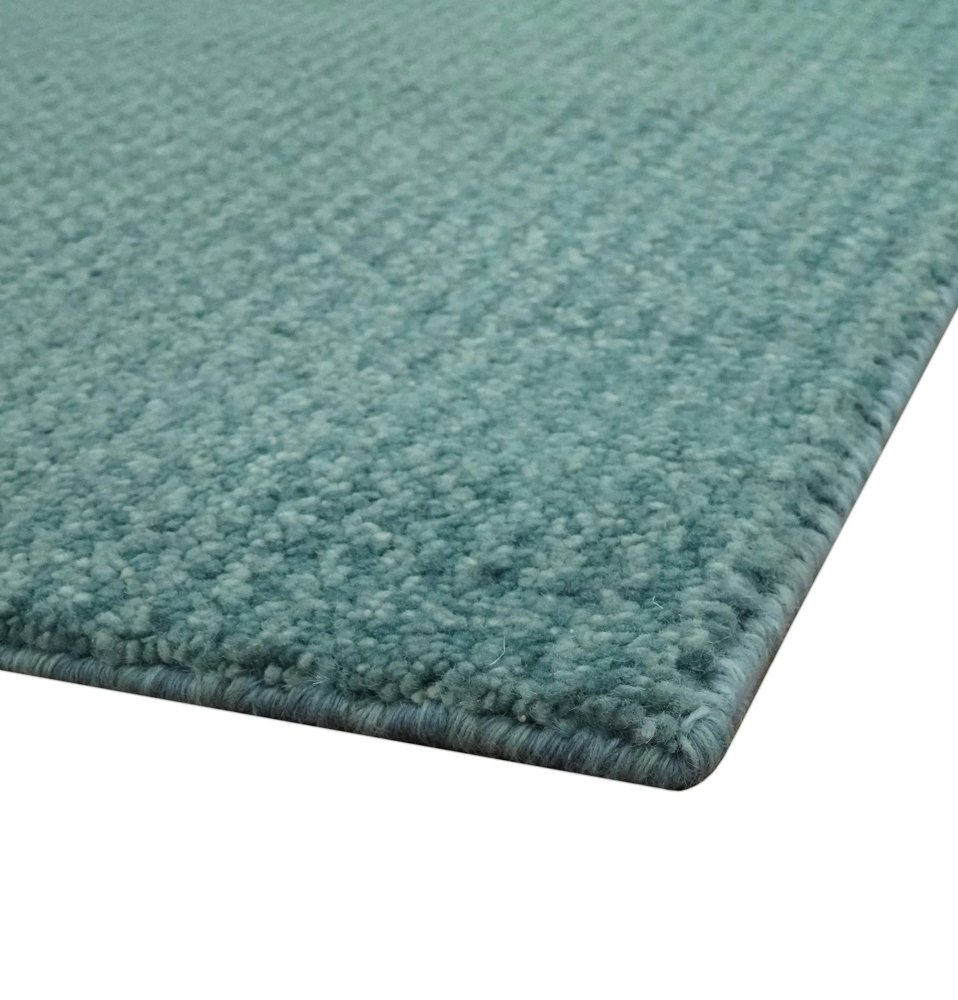 Custom Made shades of Sea Blue Contemporary Hand Knotted Wool area Rug - Image 3