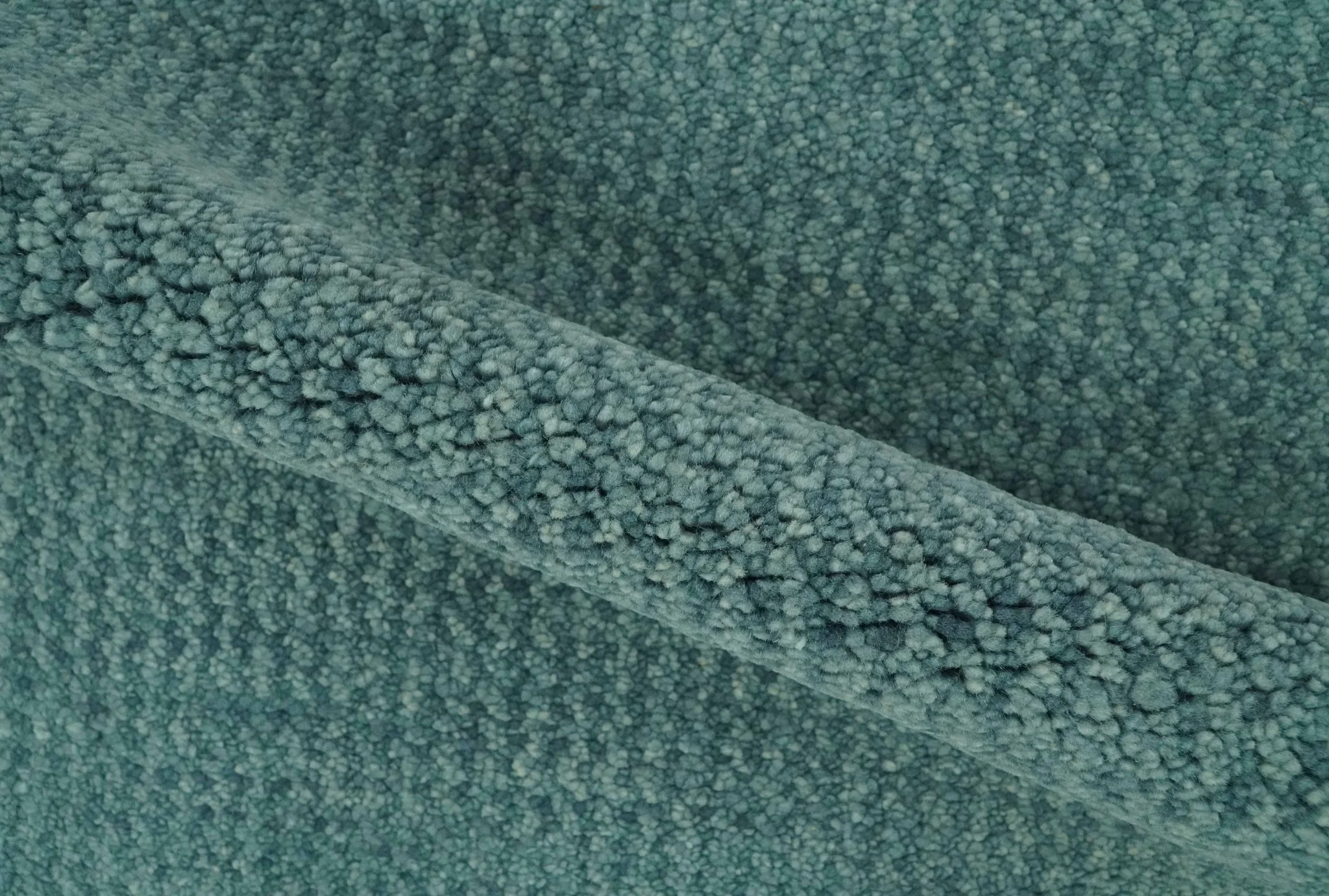 Custom Made shades of Sea Blue Contemporary Hand Knotted Wool area Rug - Image 4