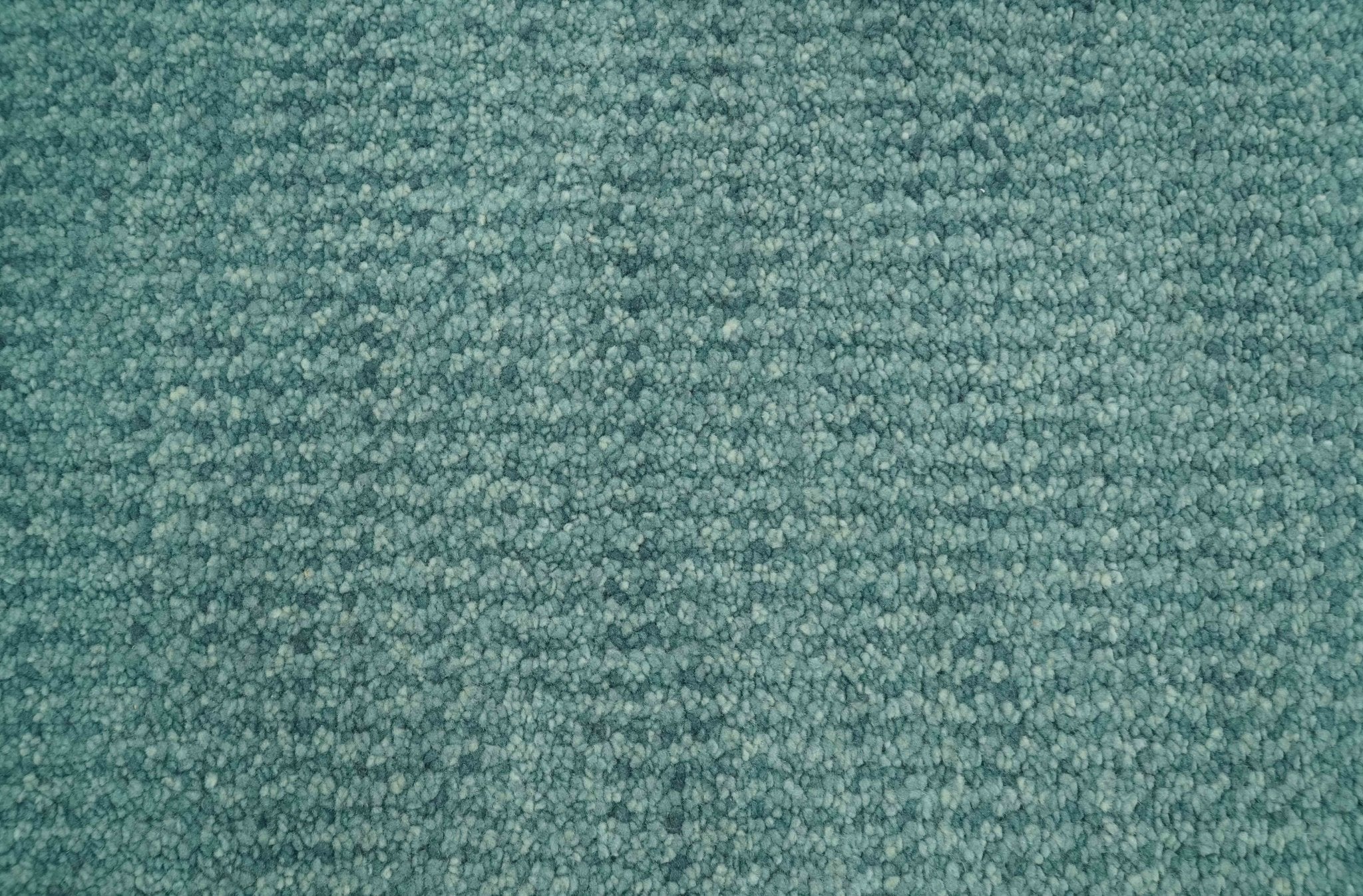 Custom Made shades of Sea Blue Contemporary Hand Knotted Wool area Rug - Image 7