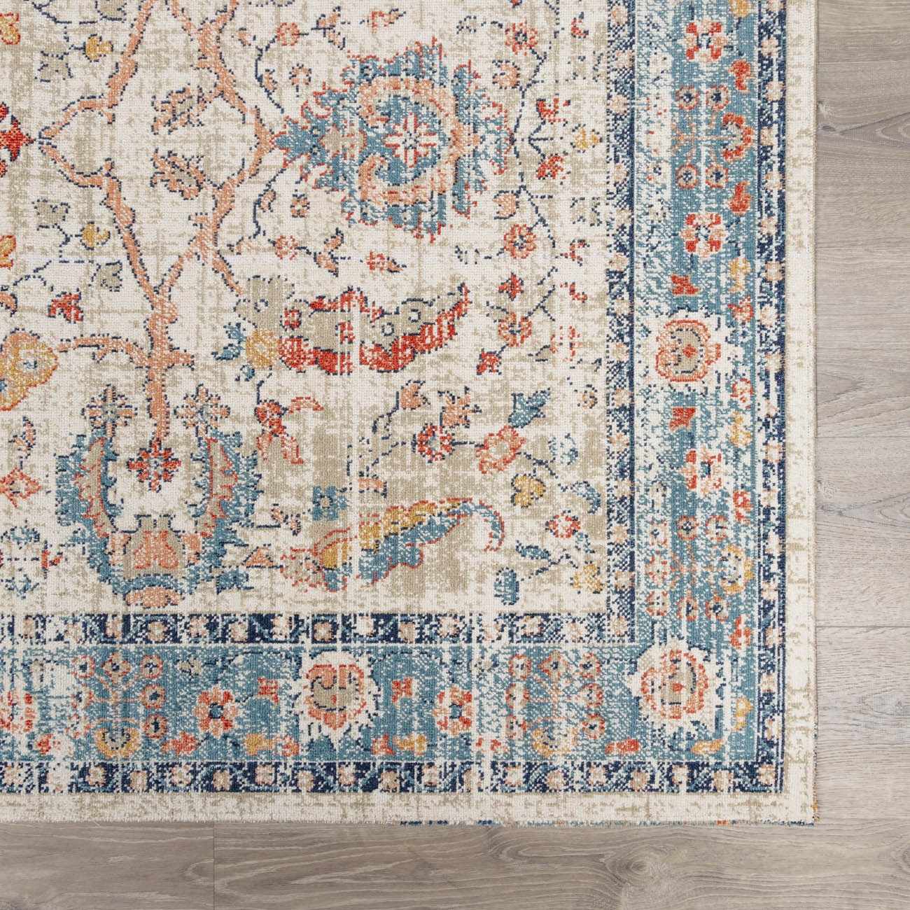 Shafter Traditional Cream And Navy Machine Woven Outdoor Area Rug - Image 10