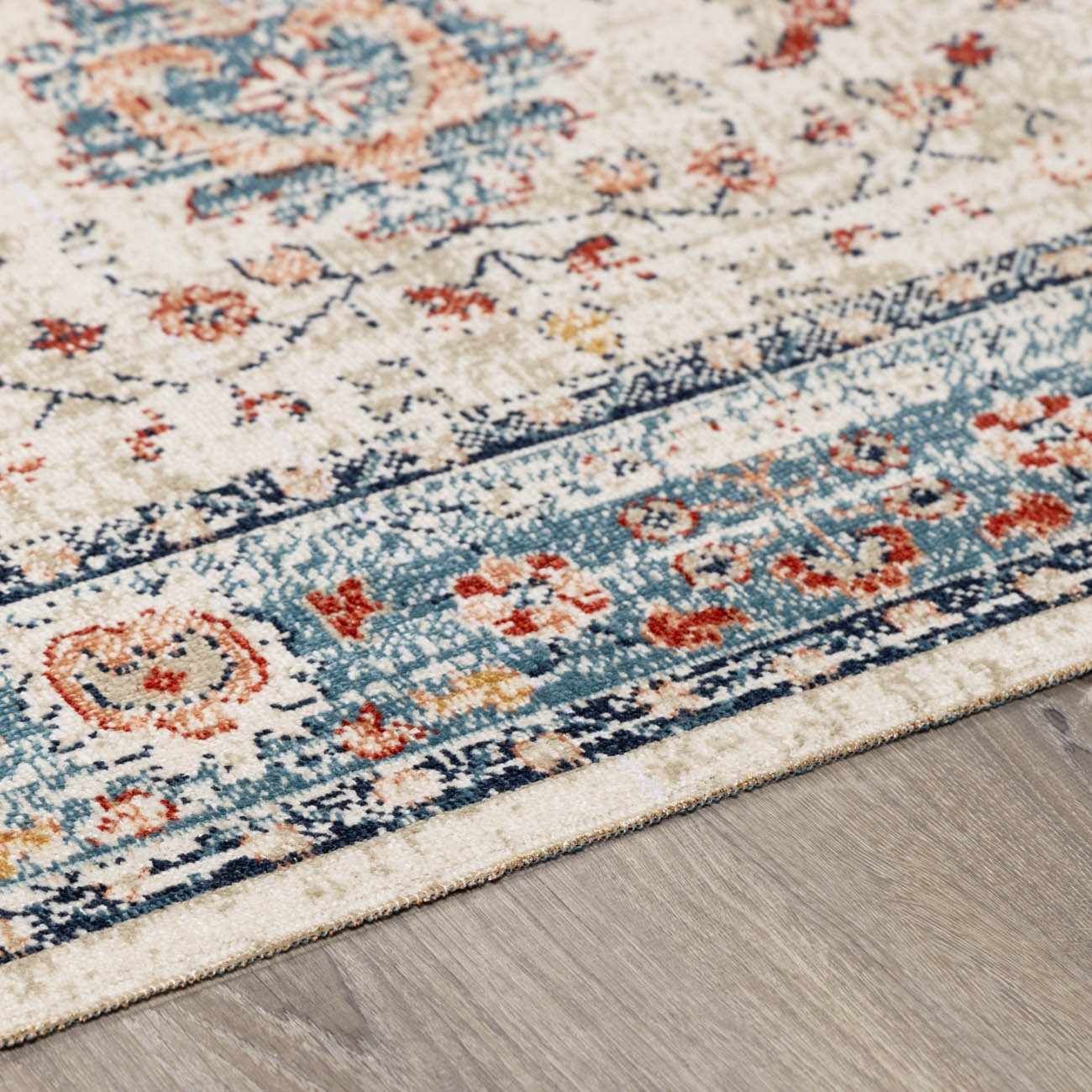 Shafter Traditional Cream And Navy Machine Woven Outdoor Area Rug - Image 12