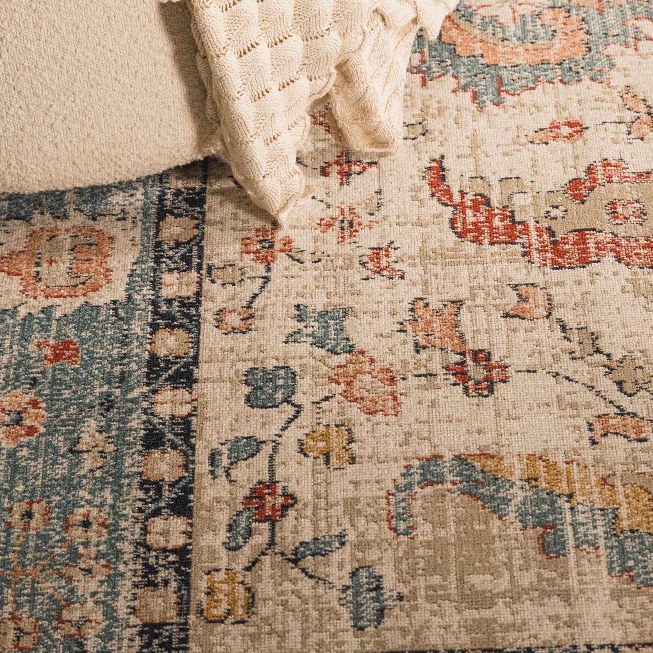 Shafter Traditional Cream And Navy Machine Woven Outdoor Area Rug - Image 17
