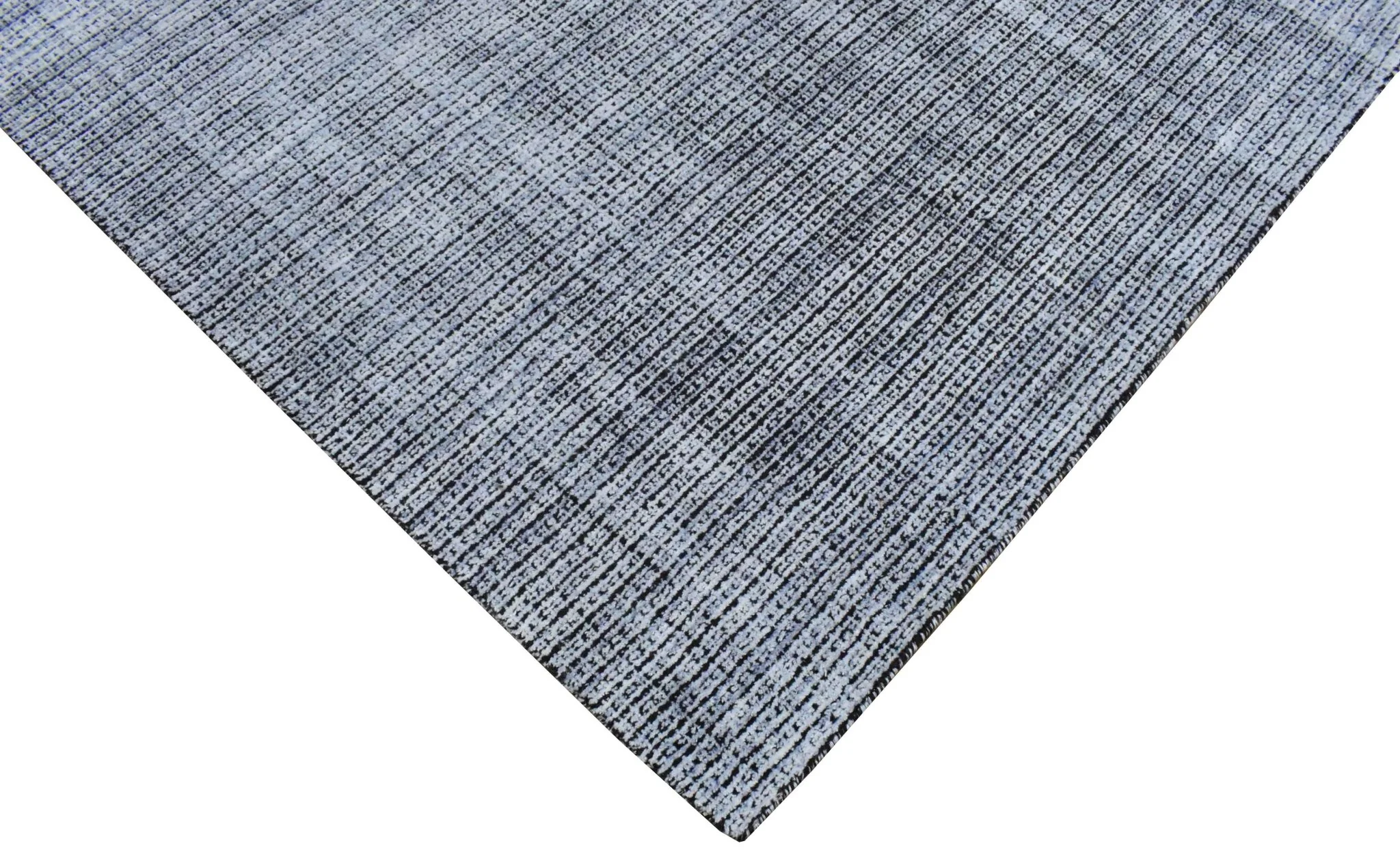 5x8 Silver and Black Handmade Area Rug Made With Fine Viscose - Image 7