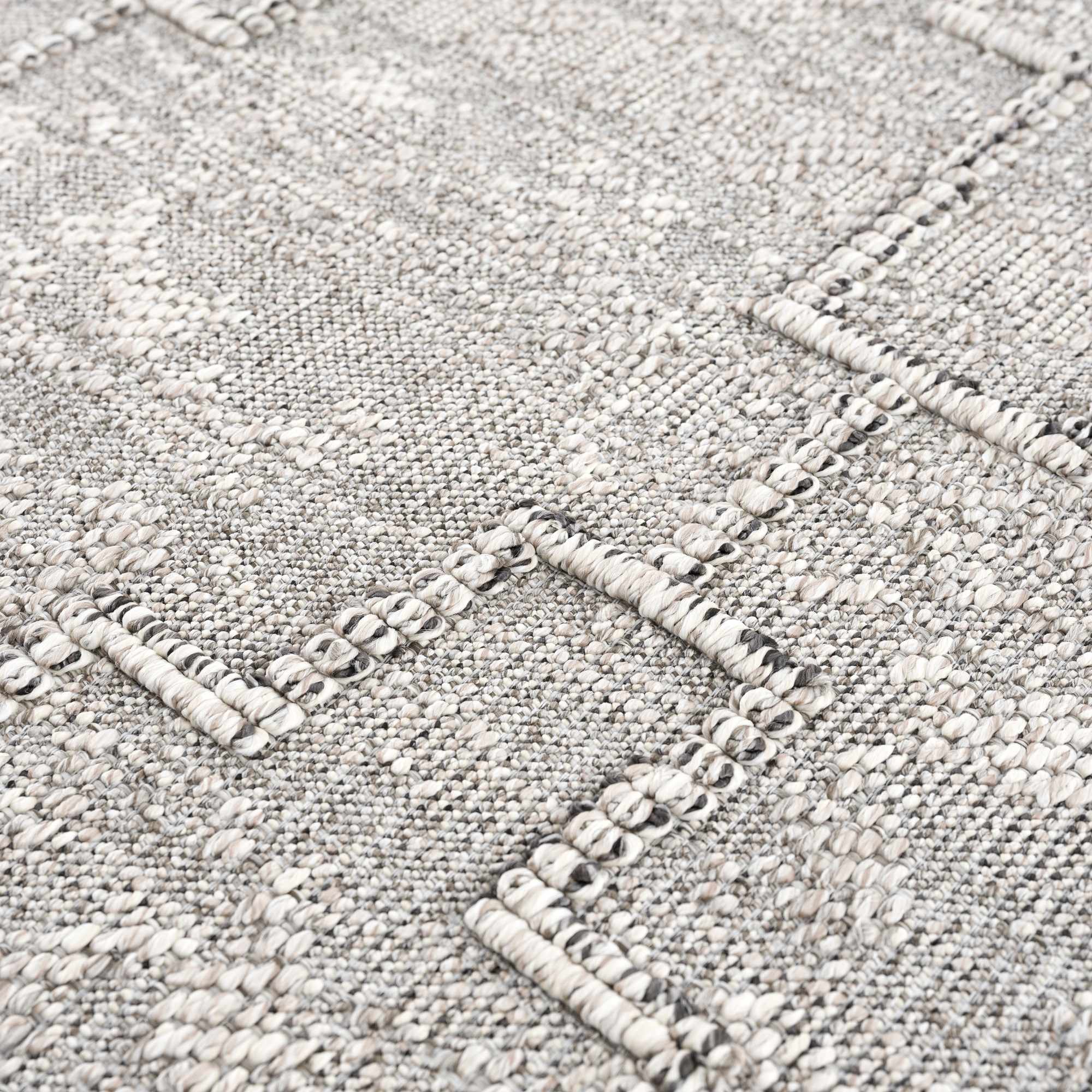 Silver and Charcoal Geometrical Flatwoven Outdoor Safe Area Rug - Image 12