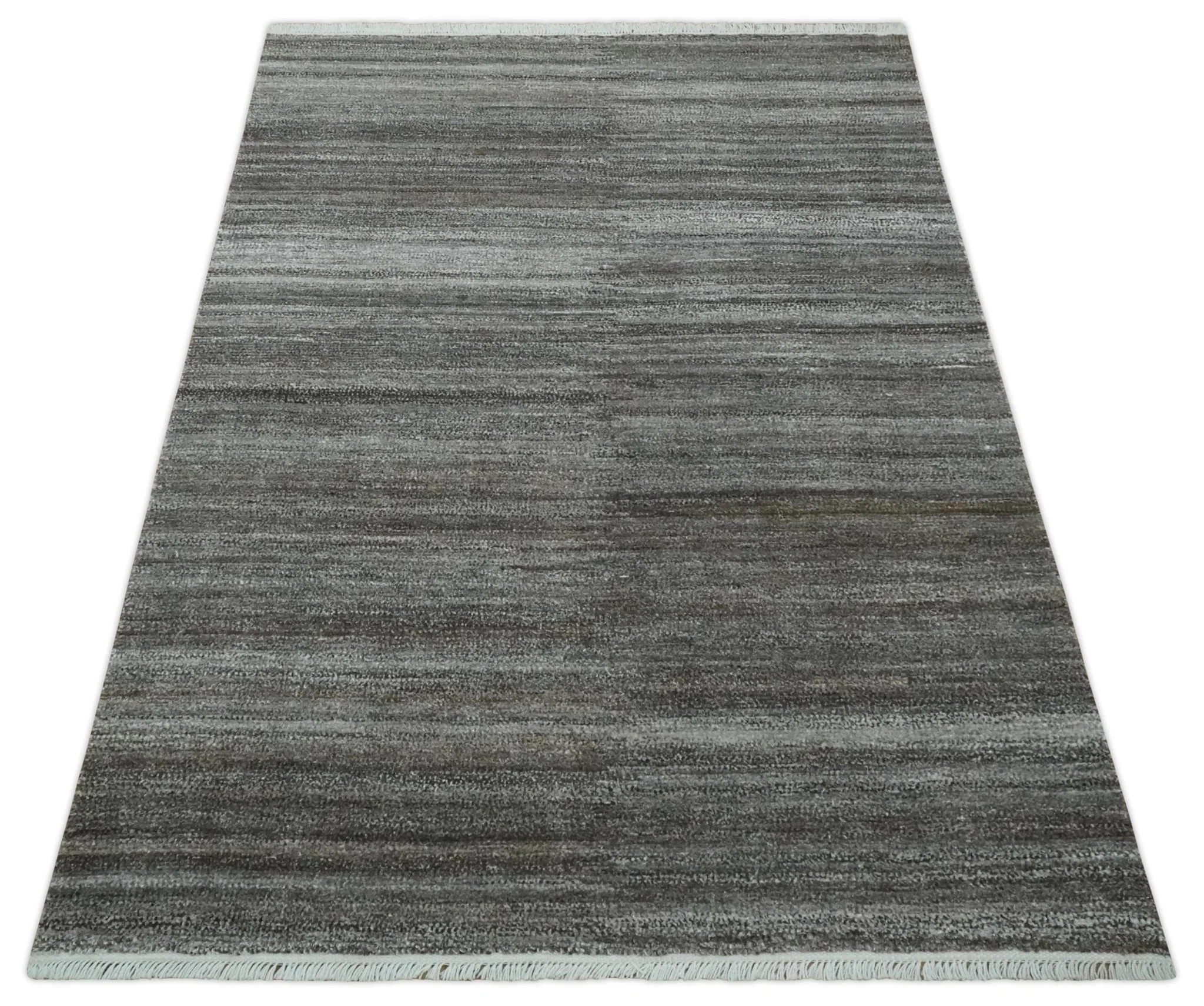 Silver and Charcoal Modern Abstract 5x8 Dari Pet yarn Area Rug - Image 10