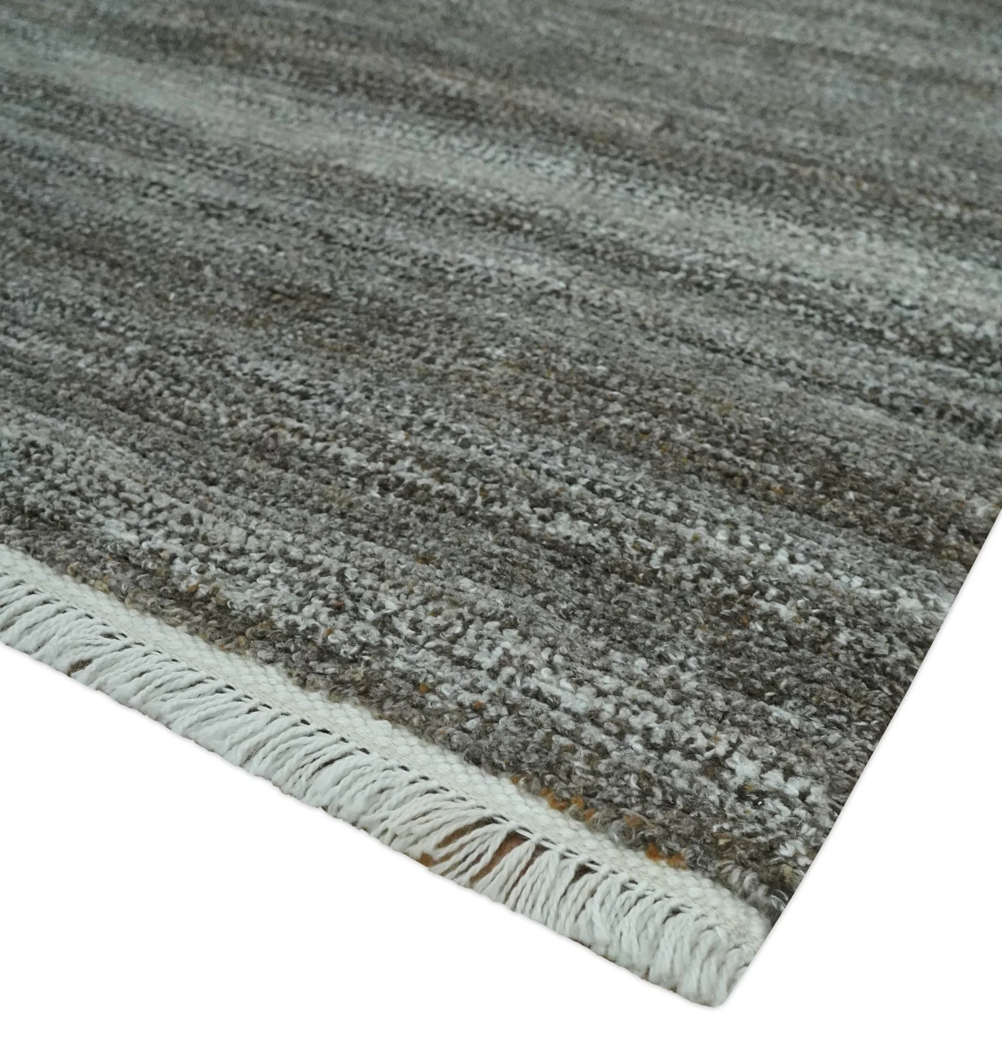 Silver and Charcoal Modern Abstract 5x8 Dari Pet yarn Area Rug - Image 6