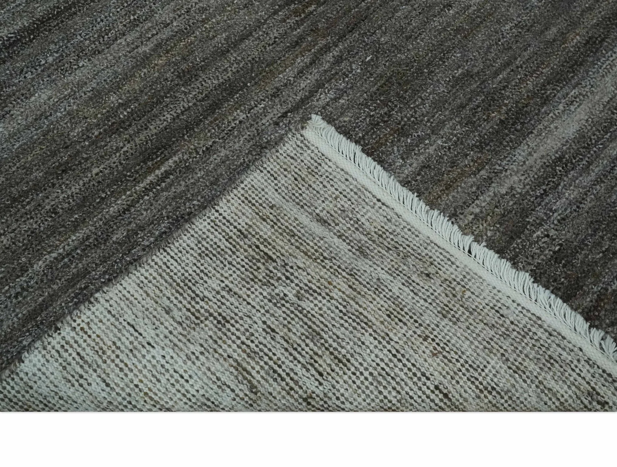 Silver and Charcoal Modern Abstract 5x8 Dari Pet yarn Area Rug - Image 8
