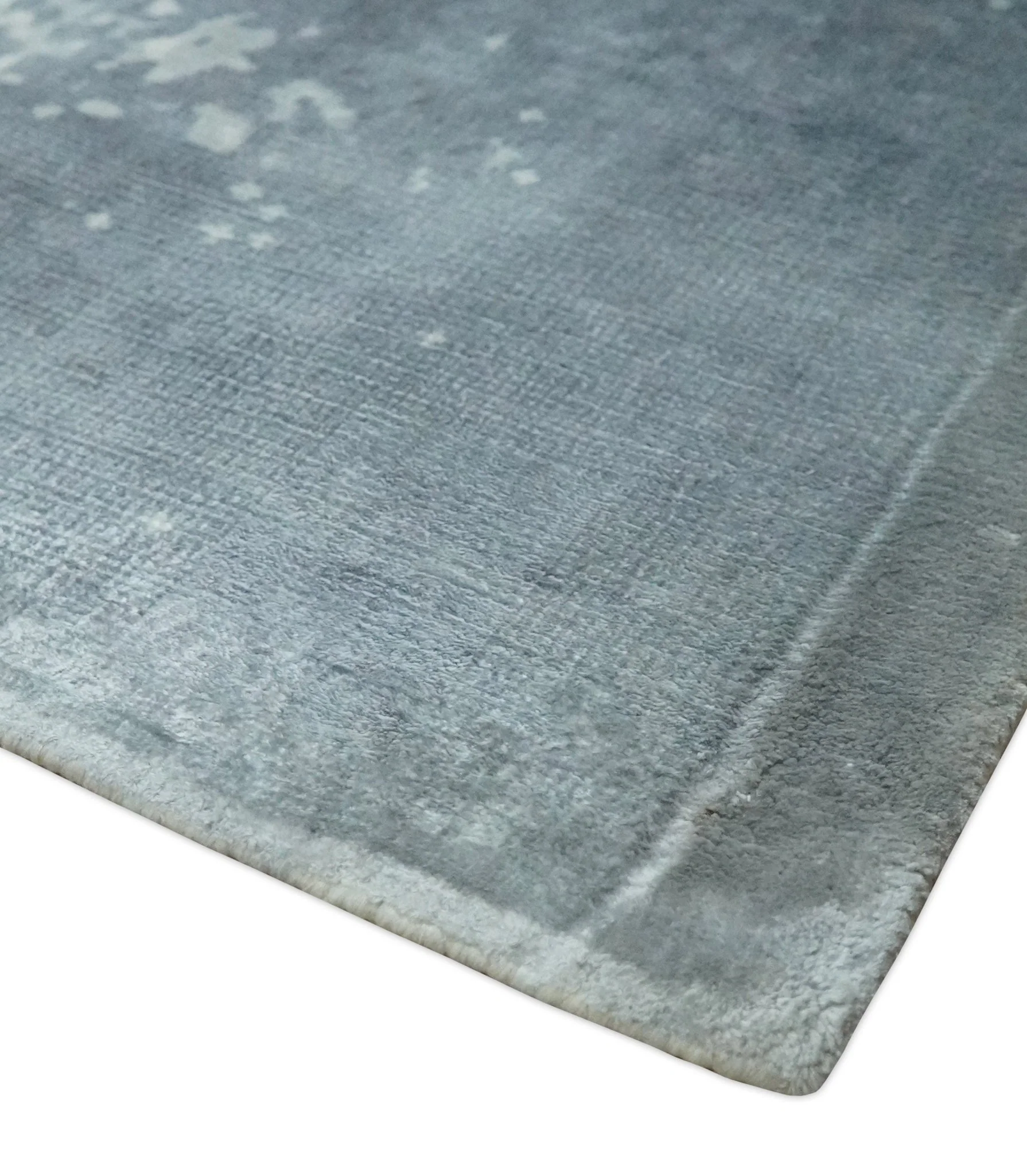 Premium Style Silver and Gray Traditional Medallion 5x8 Hand loom Viscose Area Rug - Image 6