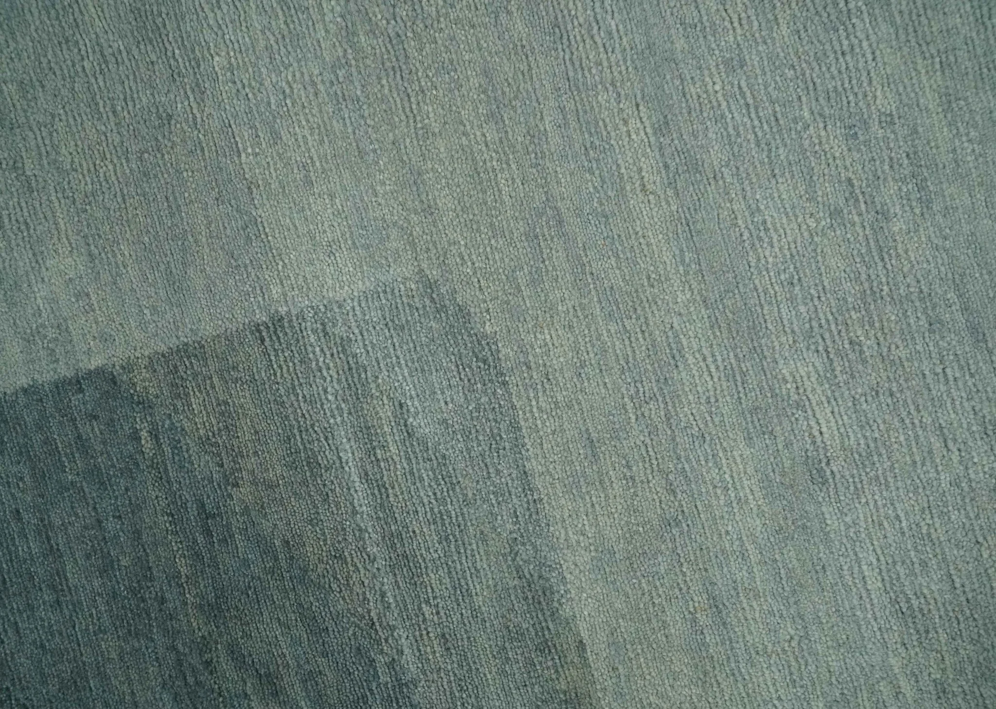 Modern Geometrical Silver, Blue, and Charcoal Hand Knotted 6x9 Wool and Art Silk Area Rug - Image 4