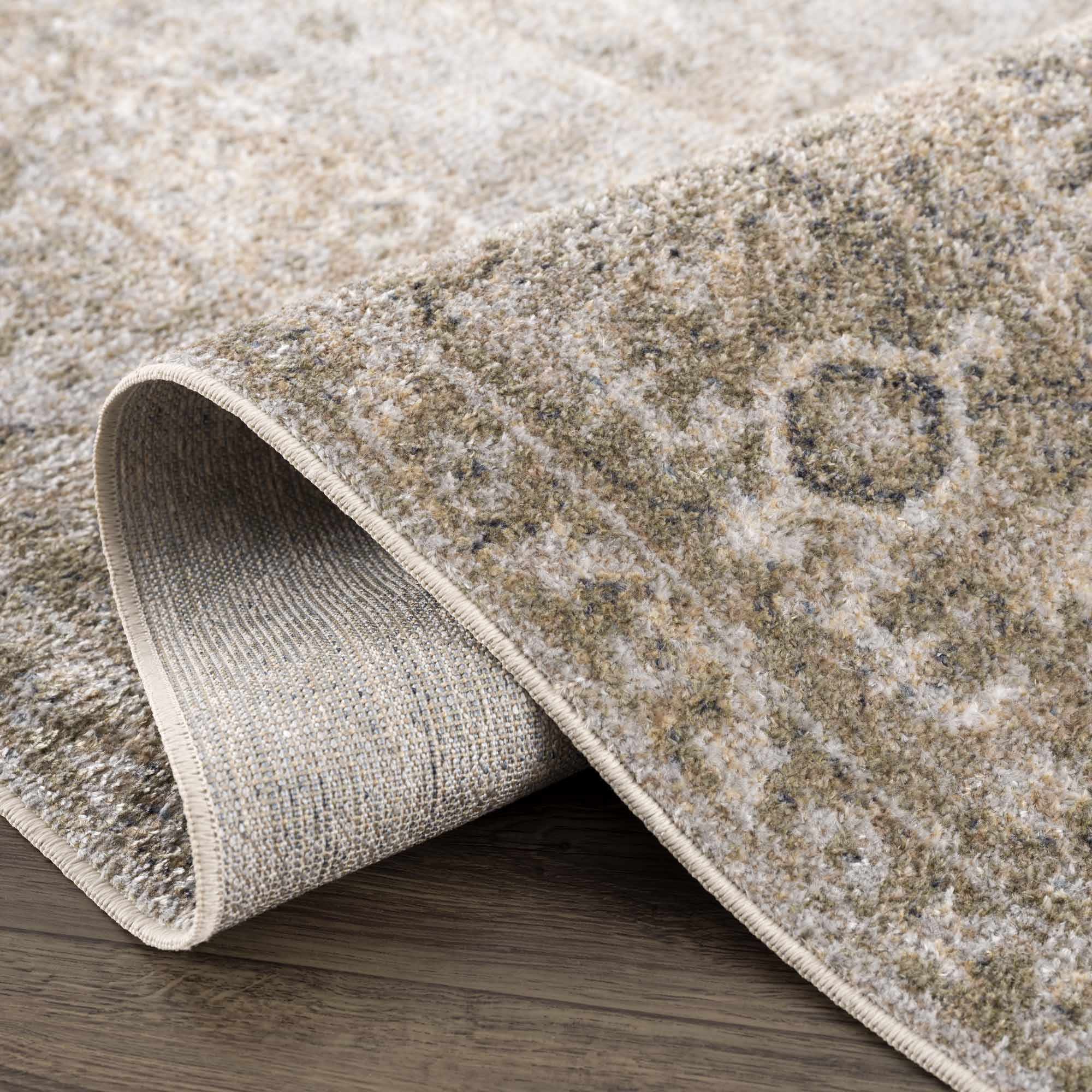 Silver, Gray and Brown Machine woven Traditional Machine washable area Rug - Image 18
