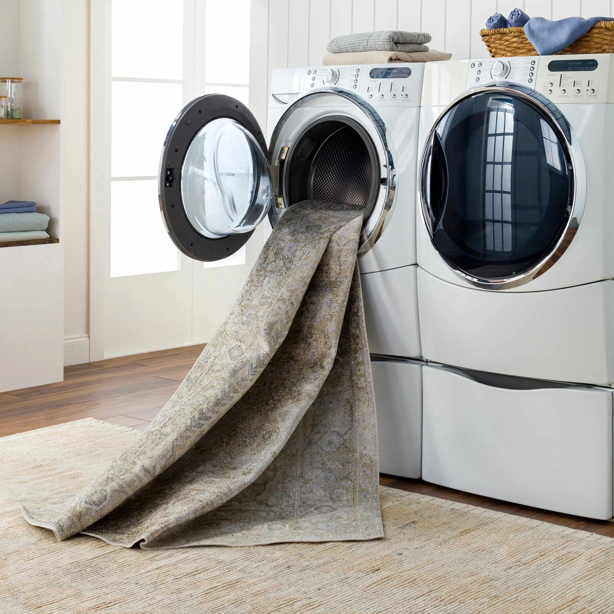 Silver, Gray and Brown Machine woven Traditional Machine washable area Rug - Image 24