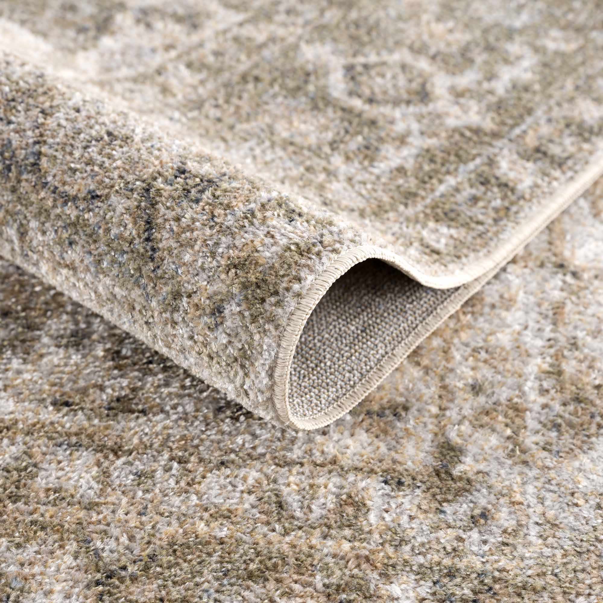 Silver, Gray and Brown Machine woven Traditional Machine washable area Rug - Image 6