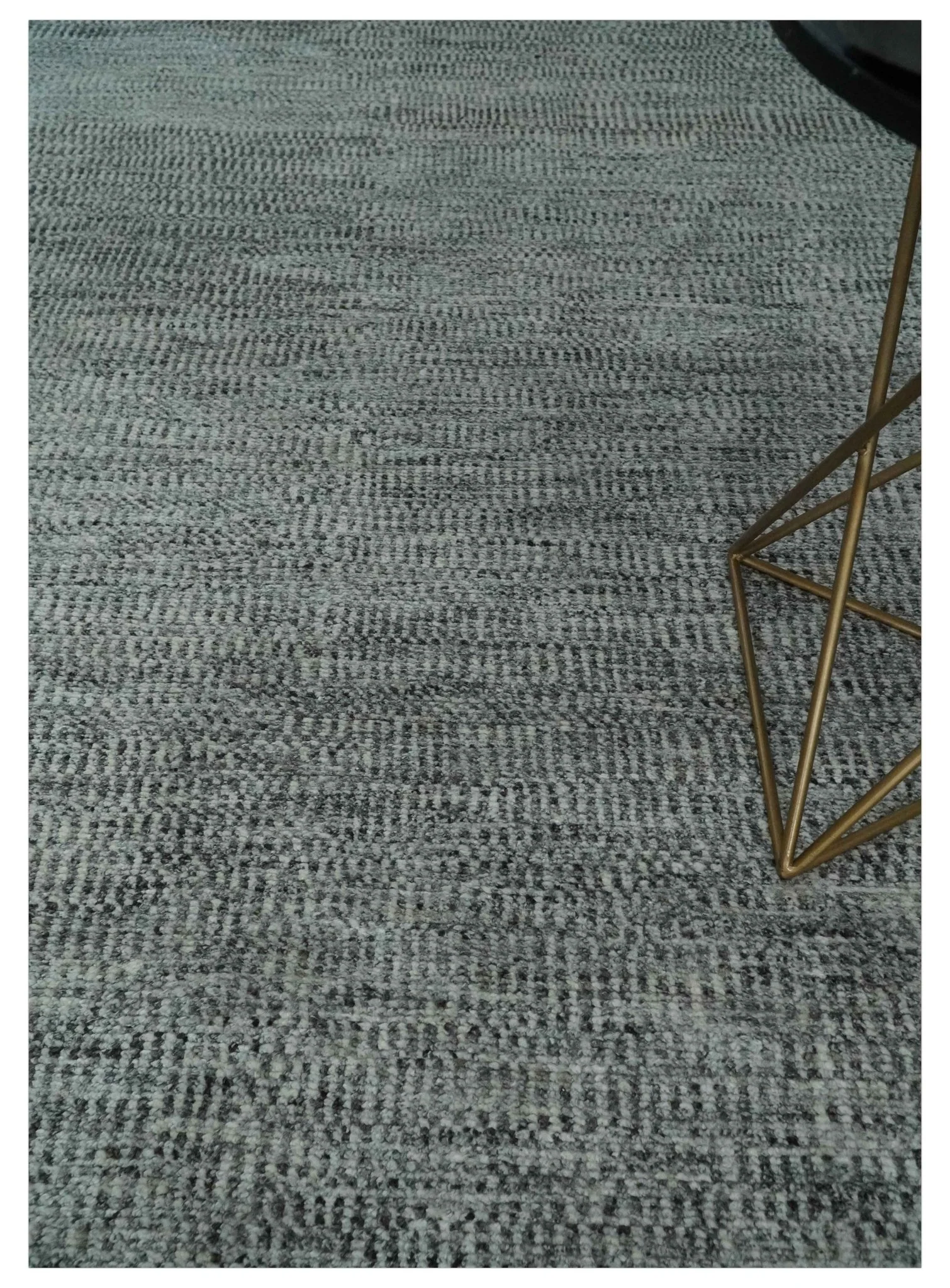 Silver, Gray and Charcoal Contemporary Hand knotted 6.6x10 wool Area Rug - Image 2