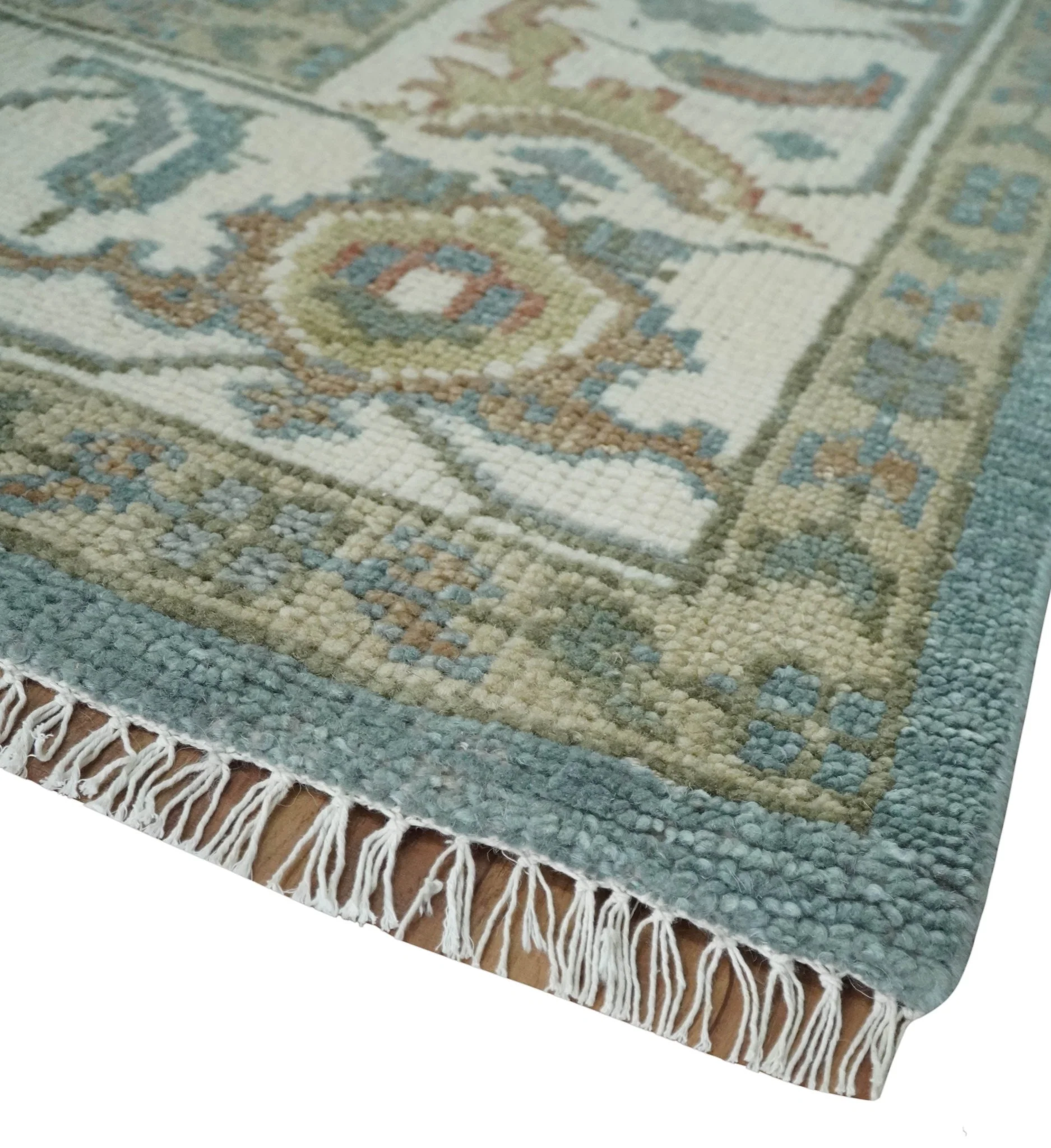 9x12 Silver, Gray and Ivory Hand Knotted Traditional Wool Area Rug - Image 5