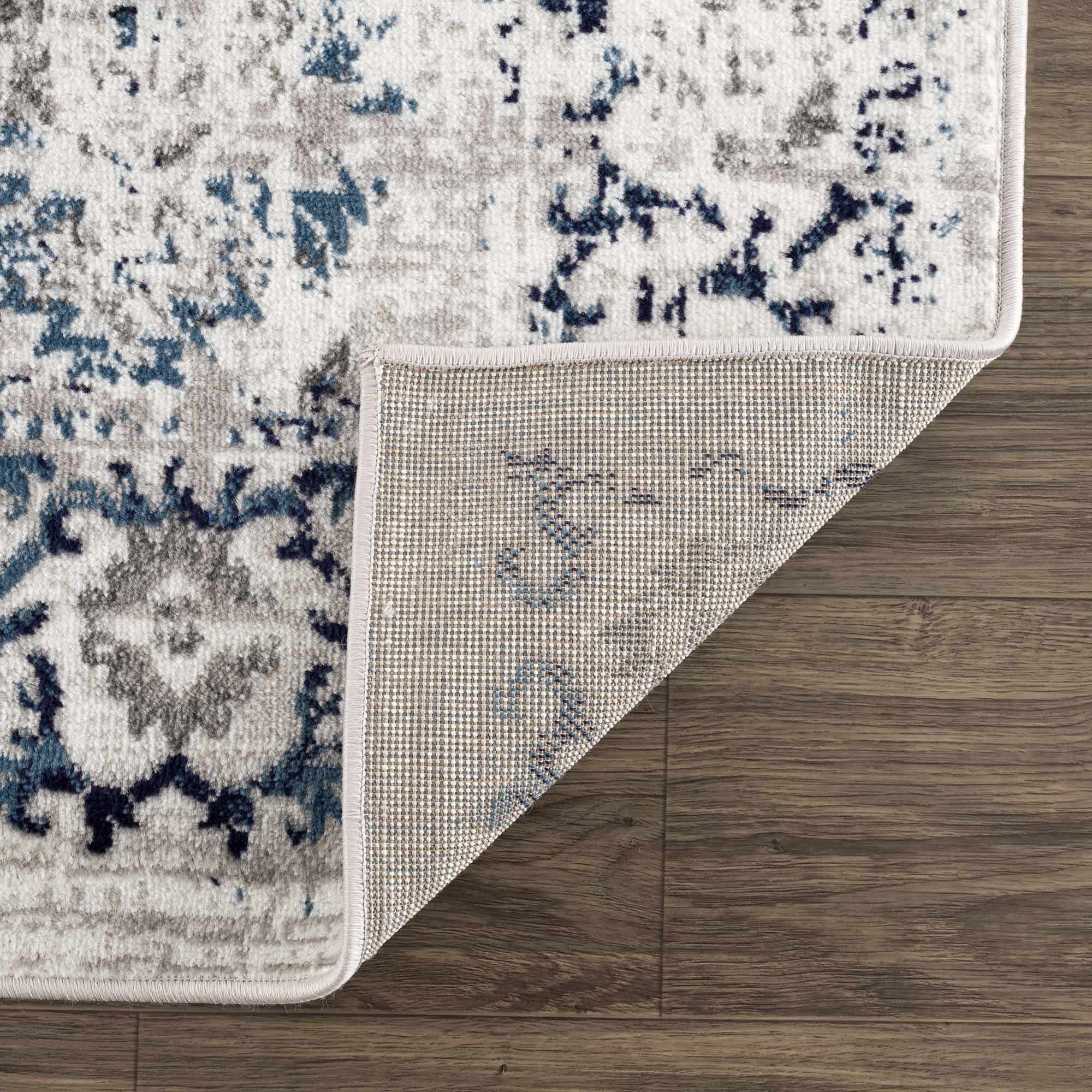 Silver, Gray, Teal and Charcoal Traditional Oushak Design Area Rug - Image 5
