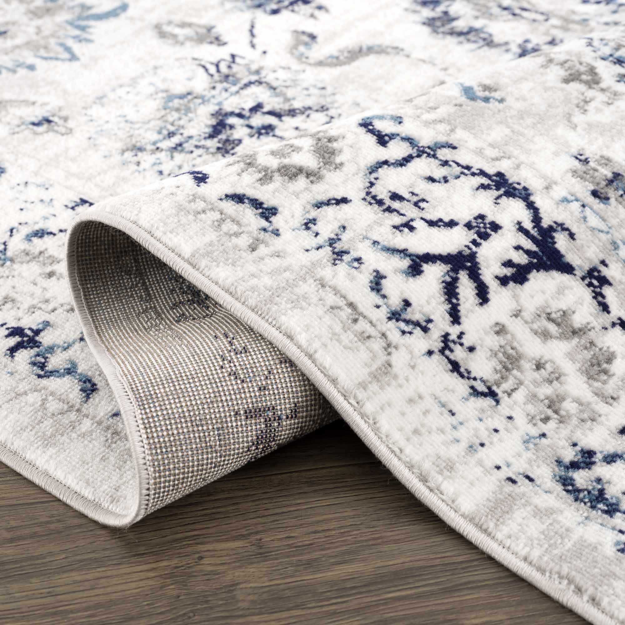 Silver, Gray, Teal and Charcoal Traditional Oushak Design Area Rug - Image 9