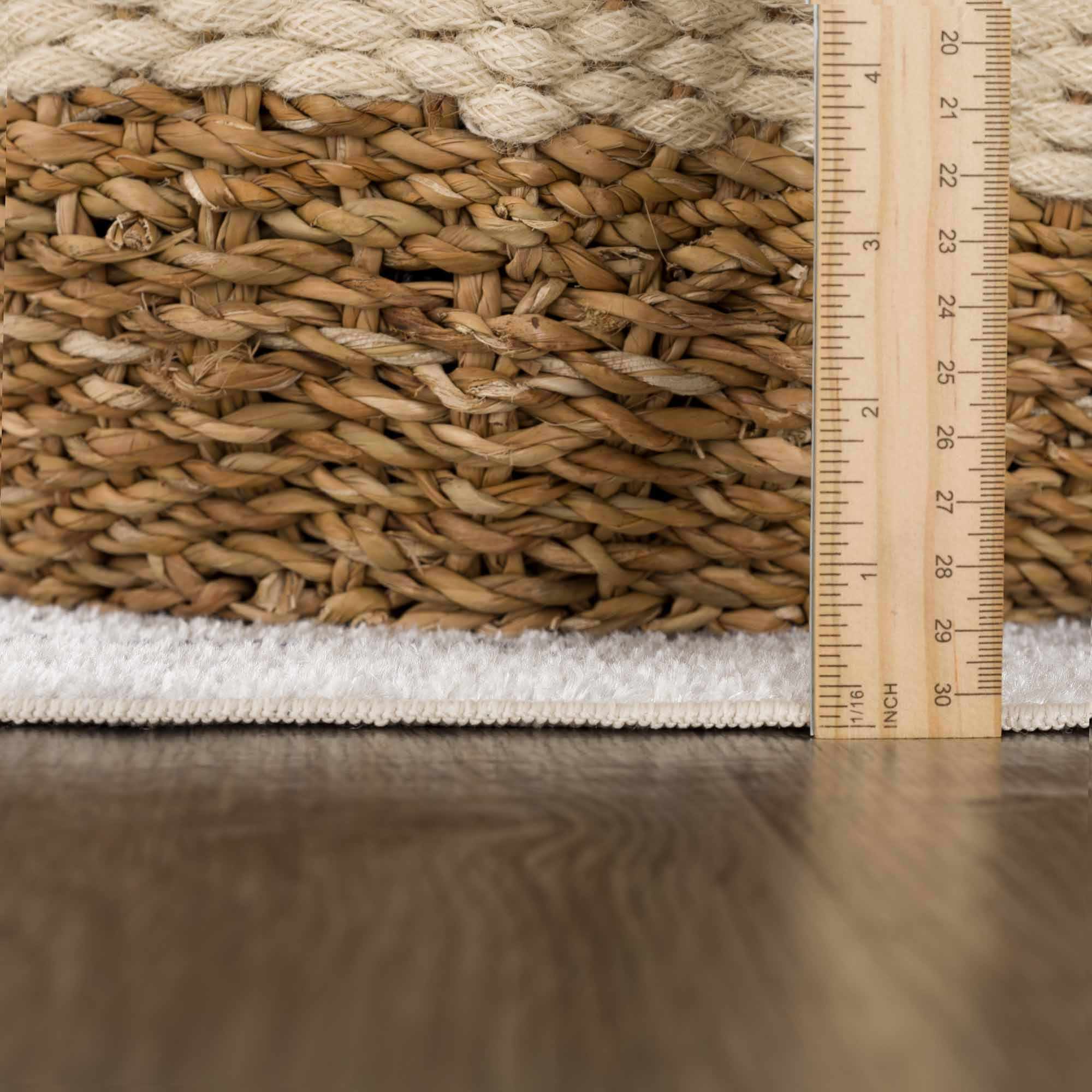 Silver, Ivory and Charcoal Geometrical Stripes Pattern washable Design Rug - Image 13