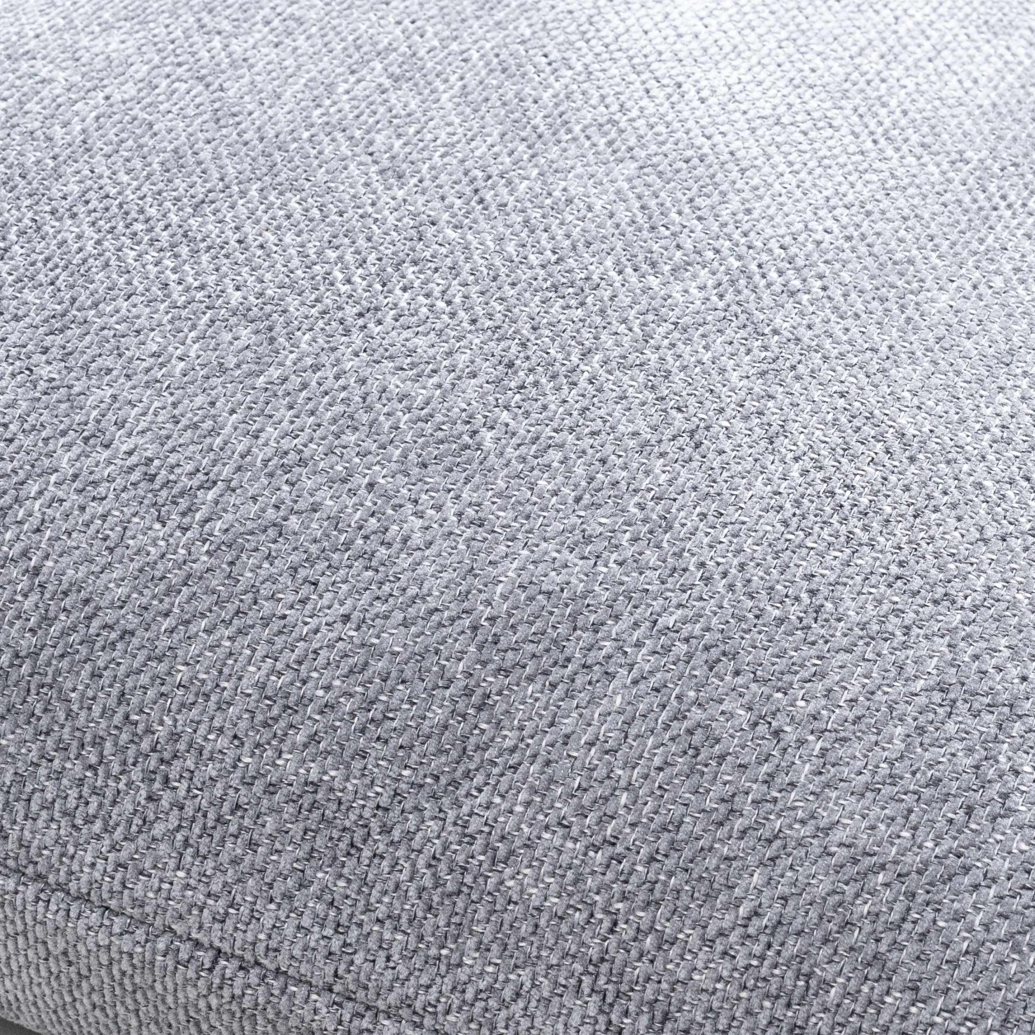 Natural Linen look Silver Textured Contemporary Square Throw Pillow - Image 3
