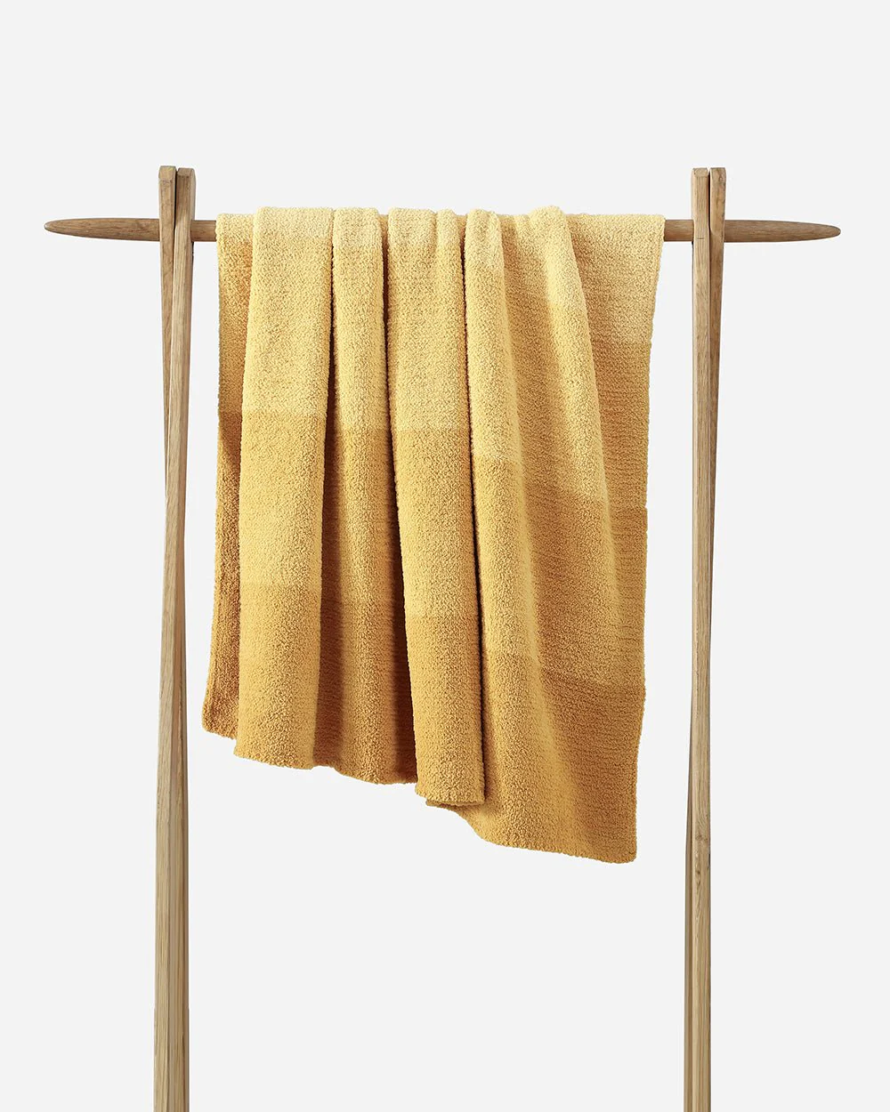Simple and Elegant Granite and Marigold Striped Lightweight Throw - Image 4