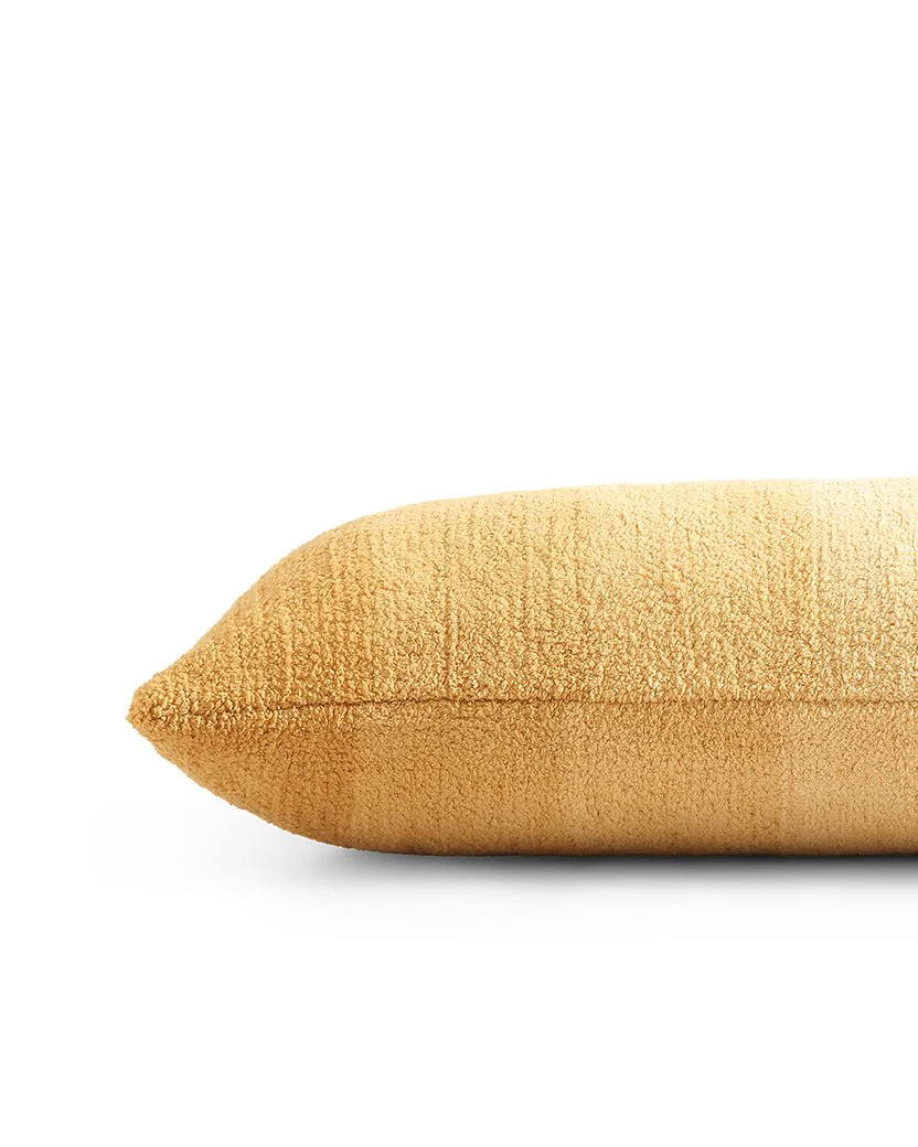 Simple and Elegant Granite and Marigold Striped Lumbar Pillow - Image 5