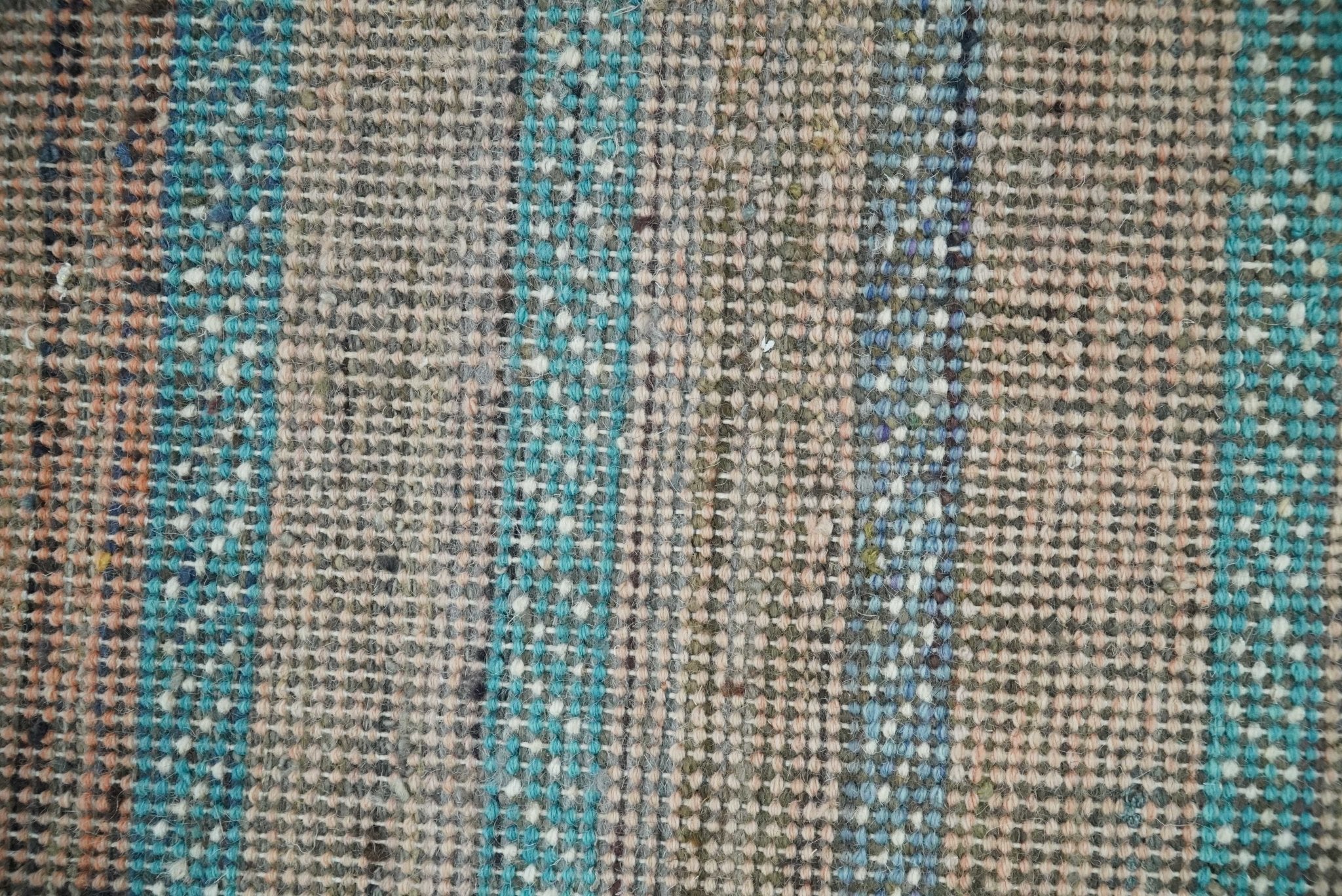 Small 1.5x2 Peach and Blue Wool Hand Knotted traditional Persian Vintage Antique Southwestern Gabbeh Rug| TRDCP347152 - Image 5