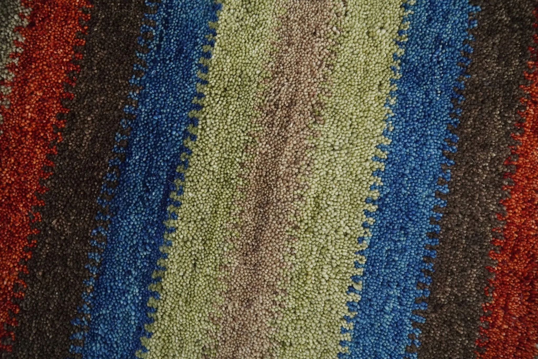 Small 1.5x2 Red, Blue and Green Wool Hand Knotted traditional Persian Vintage Antique Southwestern Gabbeh Rug| TRDCP307152 - Image 5