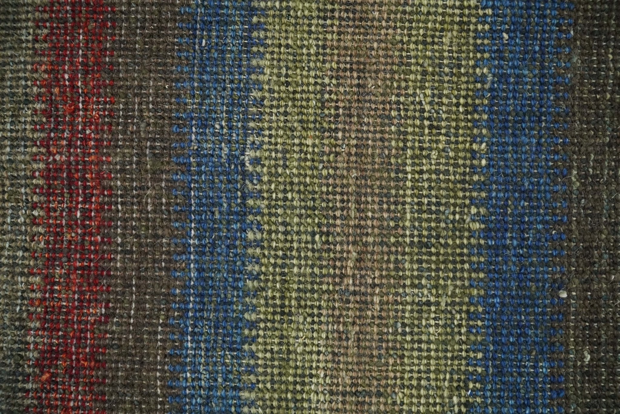 Small 1.5x2 Red, Blue and Green Wool Hand Knotted traditional Persian Vintage Antique Southwestern Gabbeh Rug| TRDCP307152 - Image 6