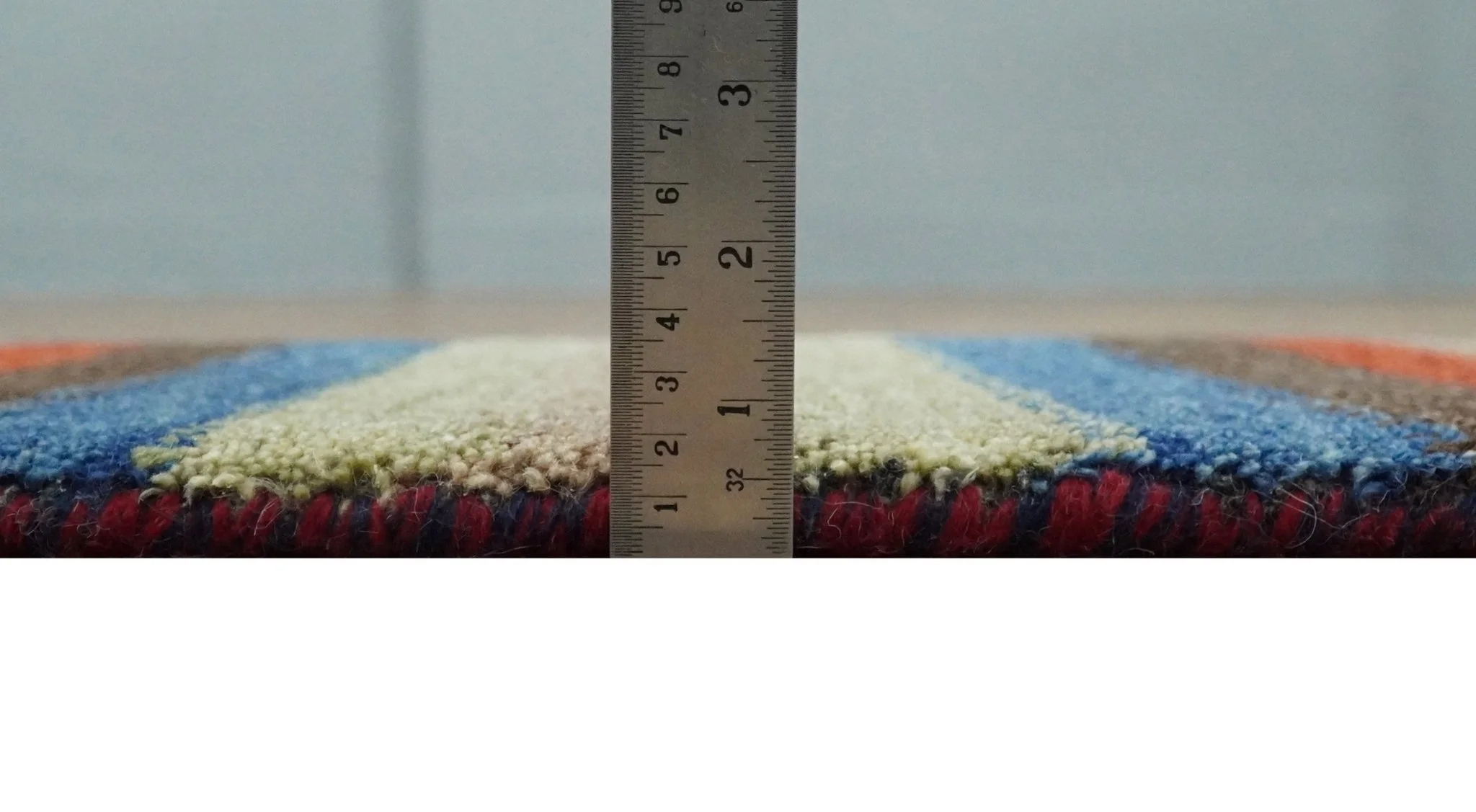 Small 1.5x2 Red, Blue and Green Wool Hand Knotted traditional Persian Vintage Antique Southwestern Gabbeh Rug| TRDCP307152 - Image 7
