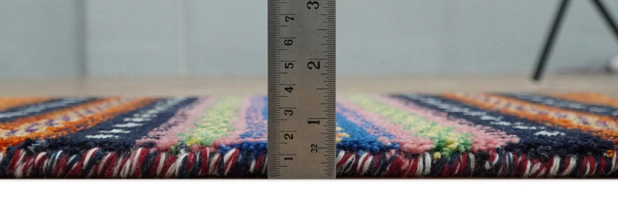 Small 1.5x2 Rust and Blue Wool Hand Knotted traditional Persian Vintage Antique Scandinavian Gabbeh Rug| TRDCP315152 - Image 7