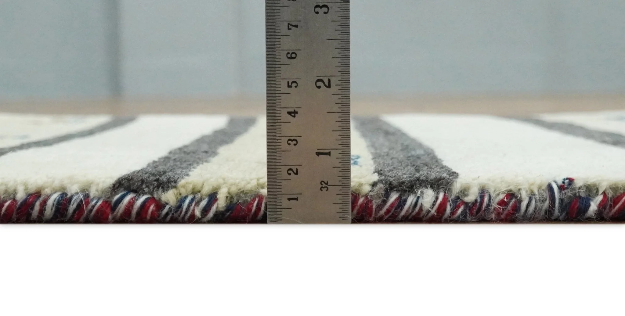 Small 1.5x2 White and Gray Wool Hand Knotted traditional Vintage Antique Southwestern Tribal Gabbeh | TRDCP357152 - Image 7