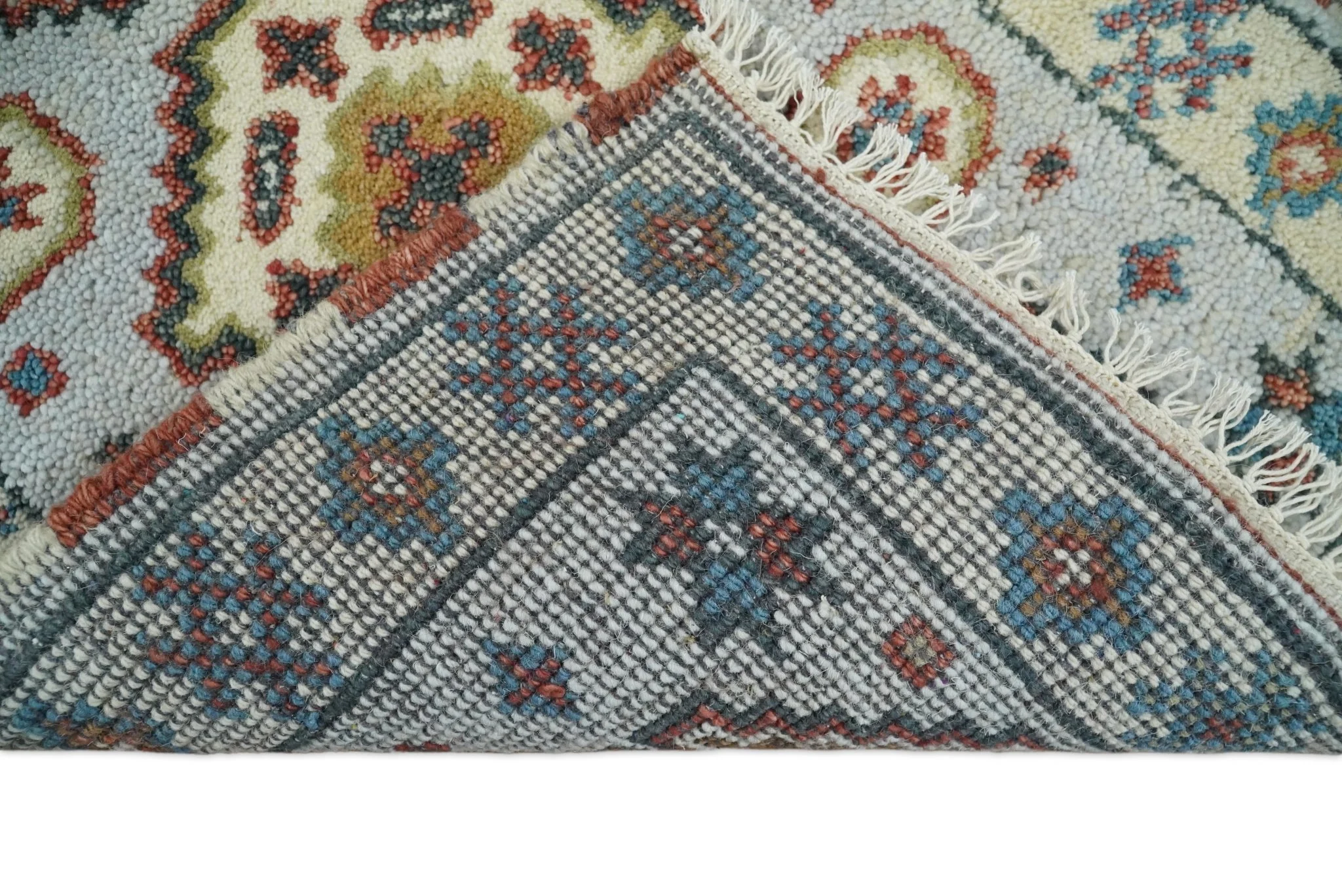 Small 2x3 Gray and Camel Wool Hand Knotted traditional Persian Vintage Antique Southwestern Kazak | TRDCP28123 - Image 9