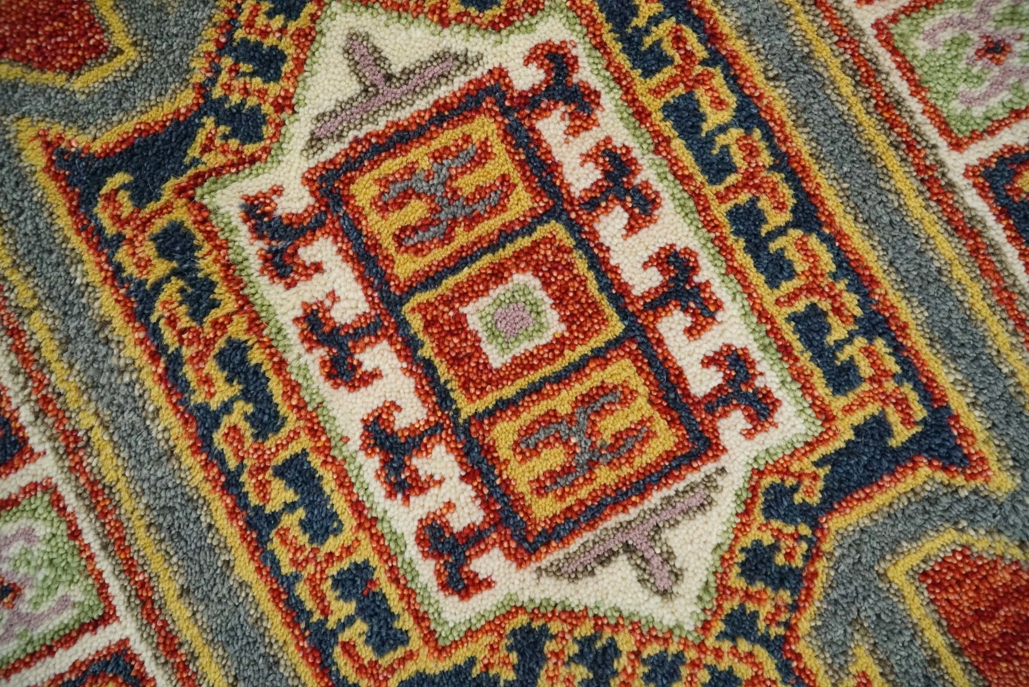 Small 2x3 Red and Ivory Wool Hand Knotted traditional Persian Vintage Antique Southwestern Kazak | TRDCP18923 - Image 4