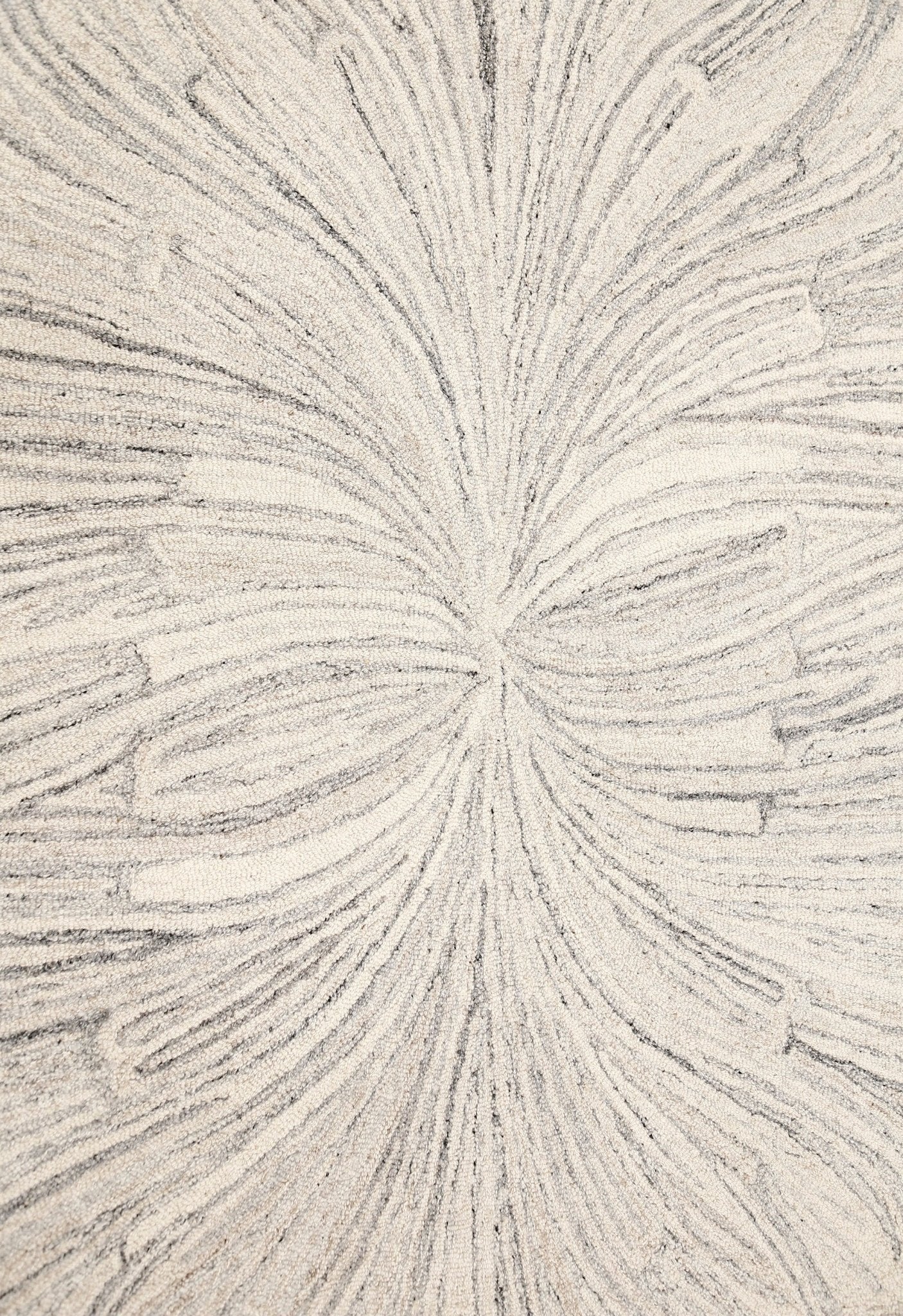 Snow Bloom Beige Hand Tufted 5x7 Wool Area Rug - Image 7