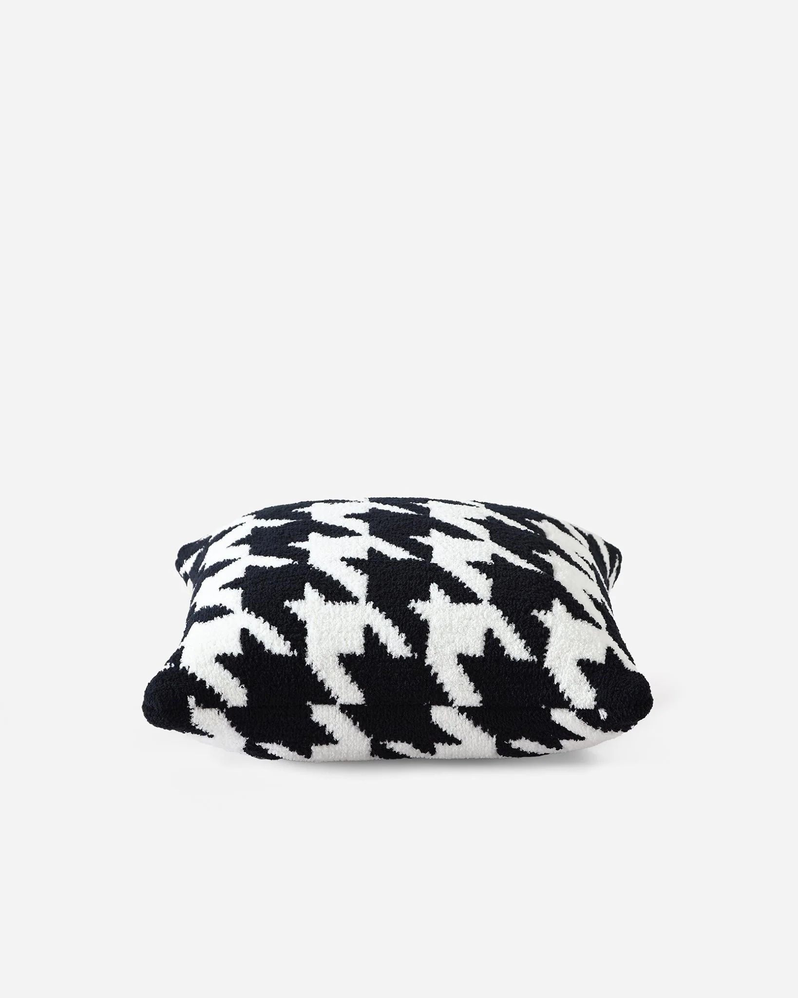 Soft and Cozy Black and White Houndstooth Throw Pillow - Image 3