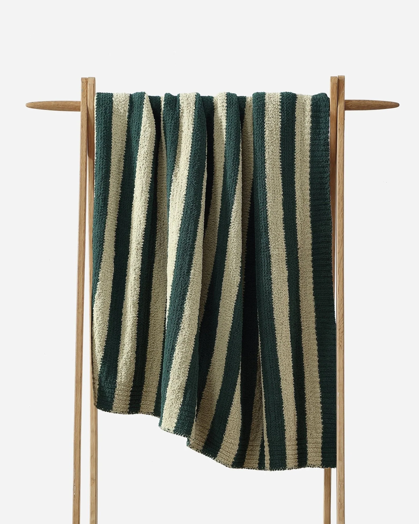 Soft and Cozy Cherry and Forest Striped Sunset Soiree Lightweight Throw - Image 3