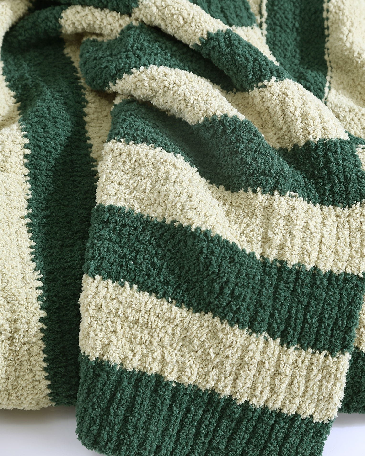 Soft and Cozy Cherry and Forest Striped Sunset Soiree Lightweight Throw - Image 7