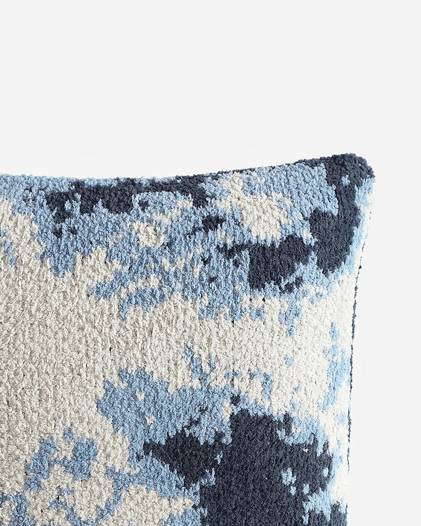 Soft and Cozy Modern Abstract Ocean and Desert Pixel Throw Pillow - Image 2