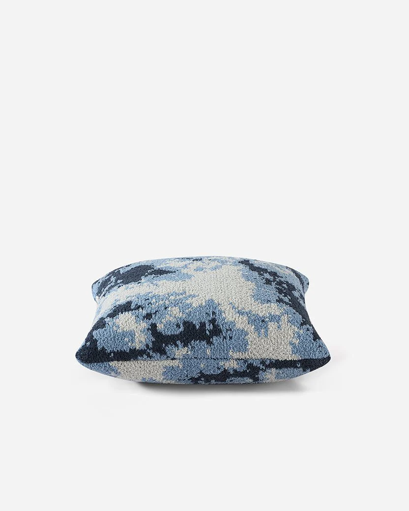 Soft and Cozy Modern Abstract Ocean and Desert Pixel Throw Pillow - Image 3