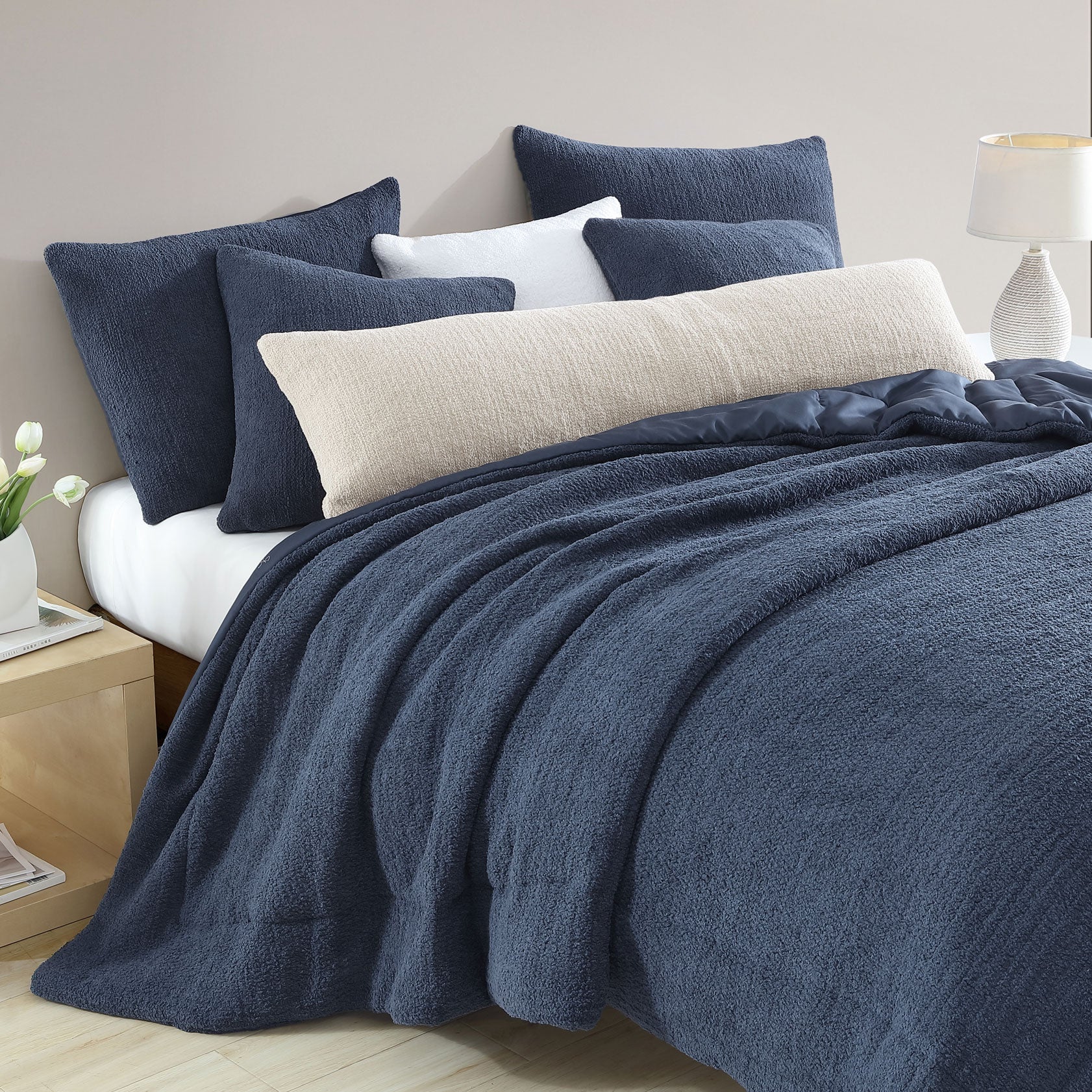 Soft And Modern Solid Colors Snug Throw Pillow - Image 28