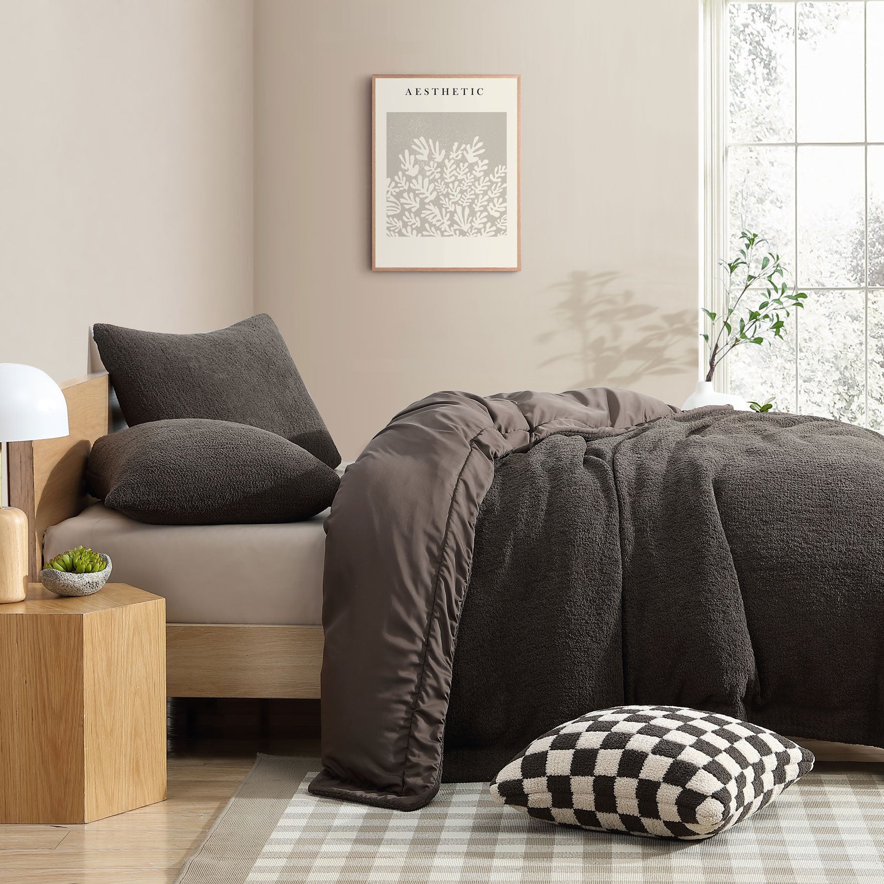 Soft And Modern Solid Colors Snug Throw Pillow - Image 35
