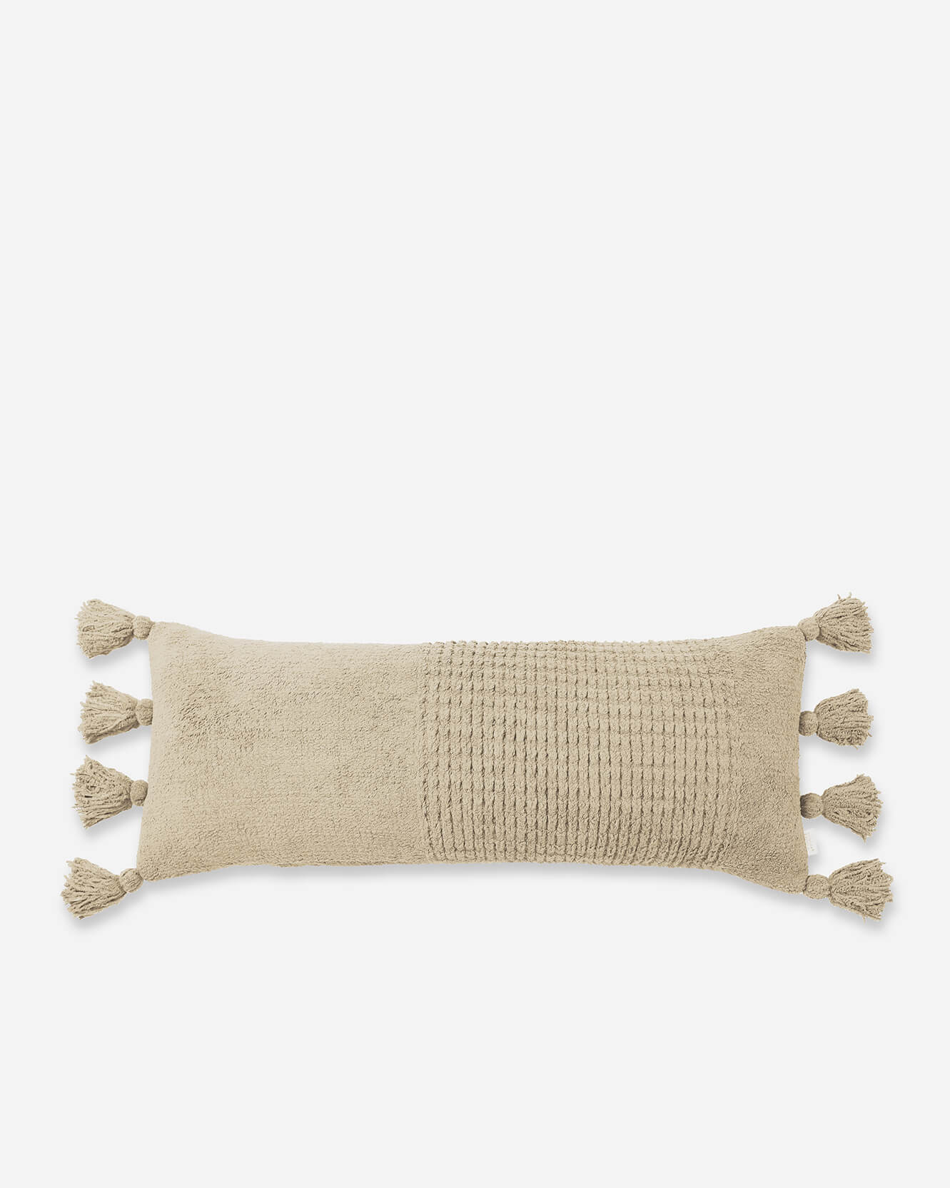 Super Soft Solid Sienna Braided Pom Pom Lumbar Pillow - Image 10