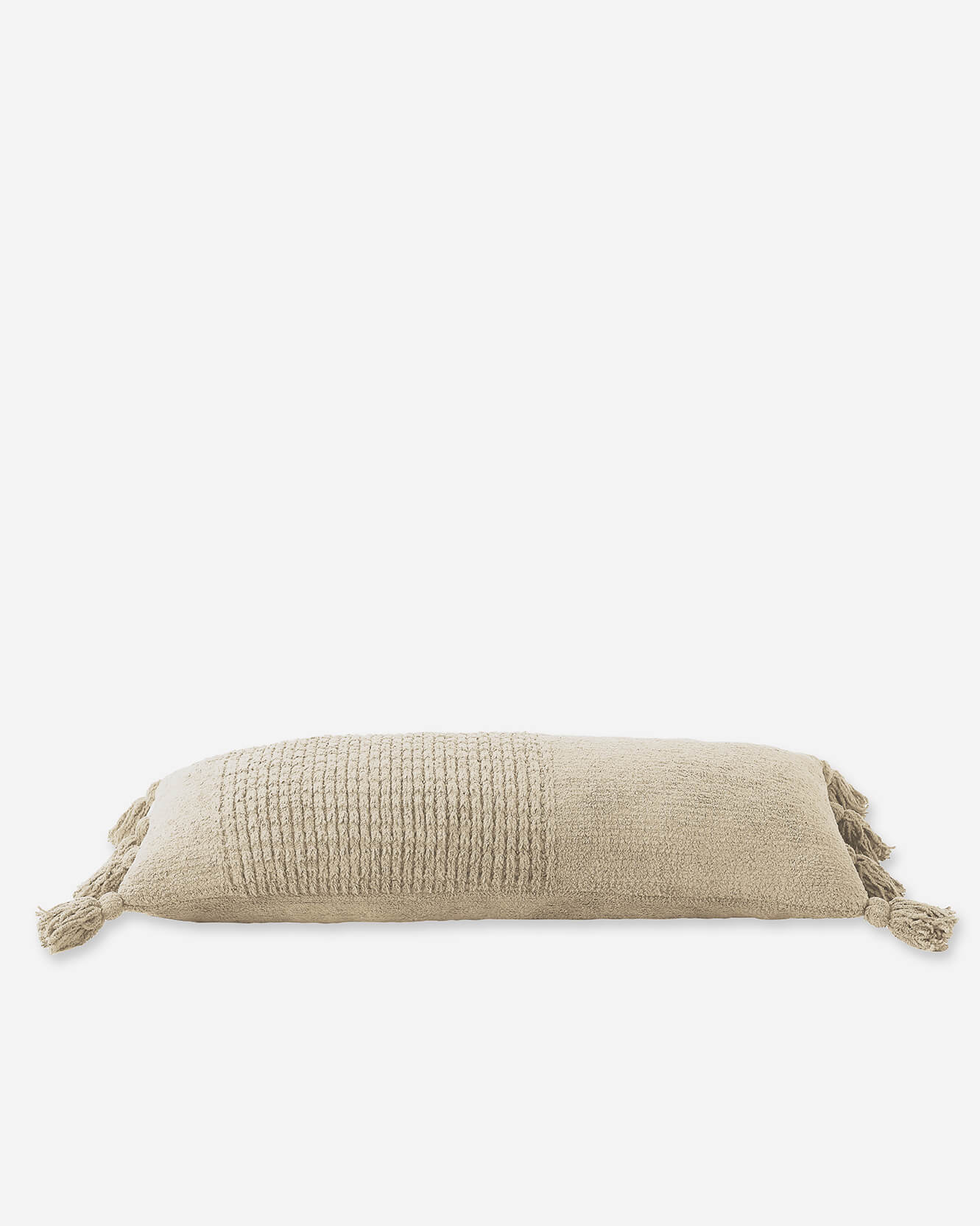 Super Soft Solid Sienna Braided Pom Pom Lumbar Pillow - Image 12