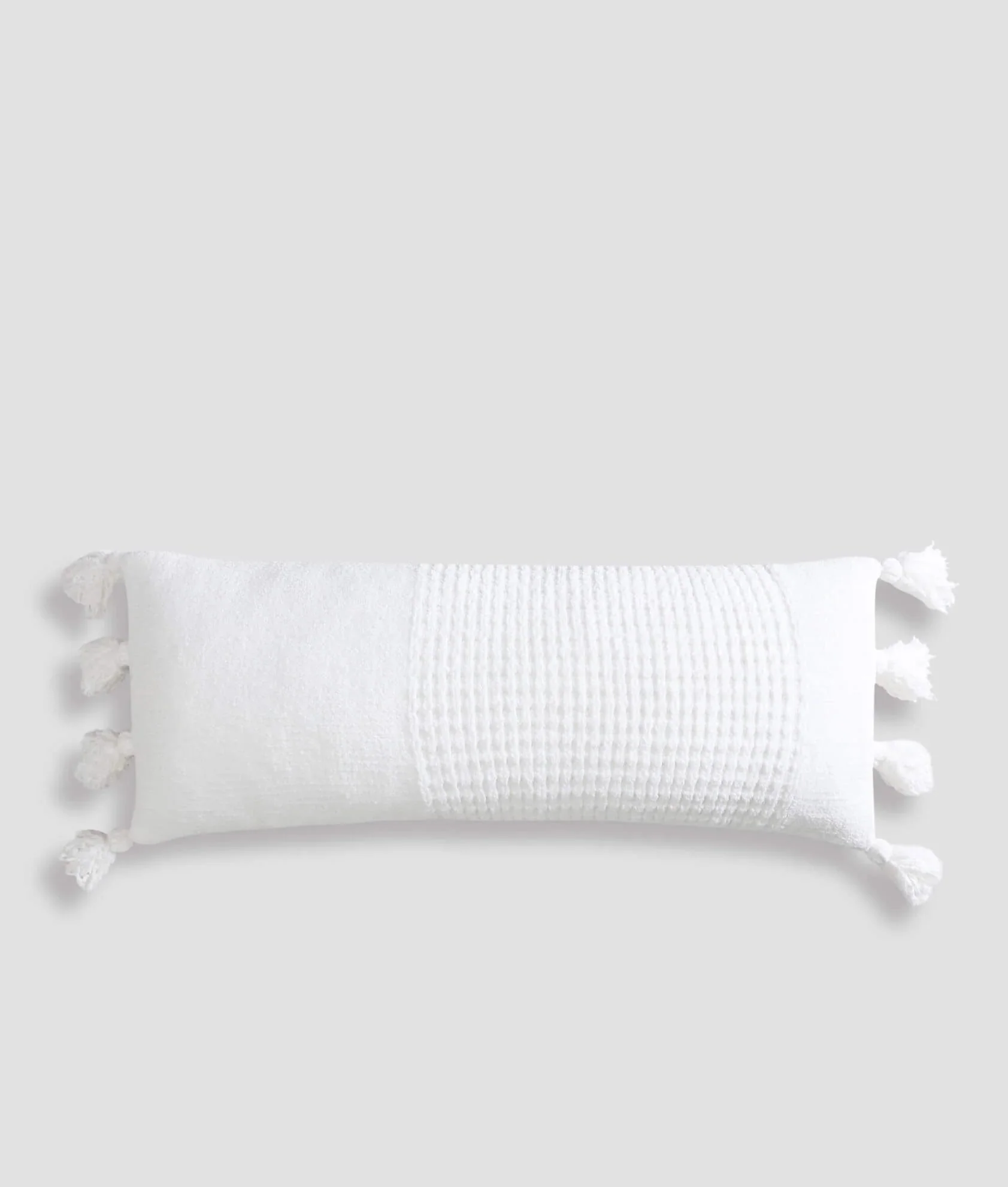 Super Soft Solid Sienna Braided Pom Pom Lumbar Pillow - Image 21