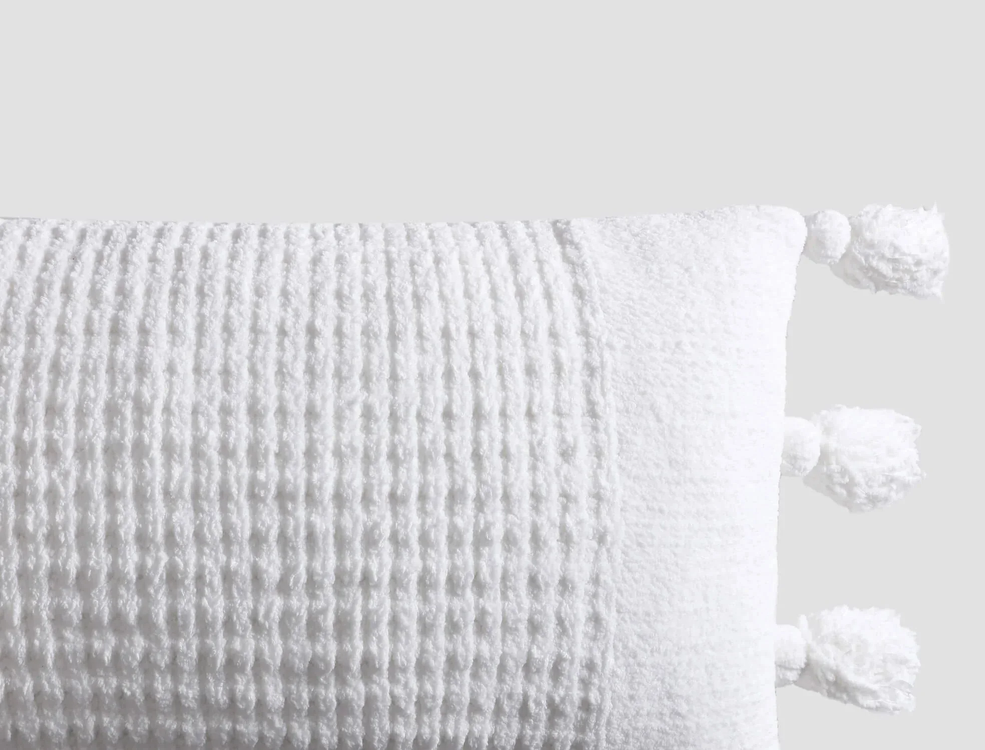 Super Soft Solid Sienna Braided Pom Pom Lumbar Pillow - Image 22
