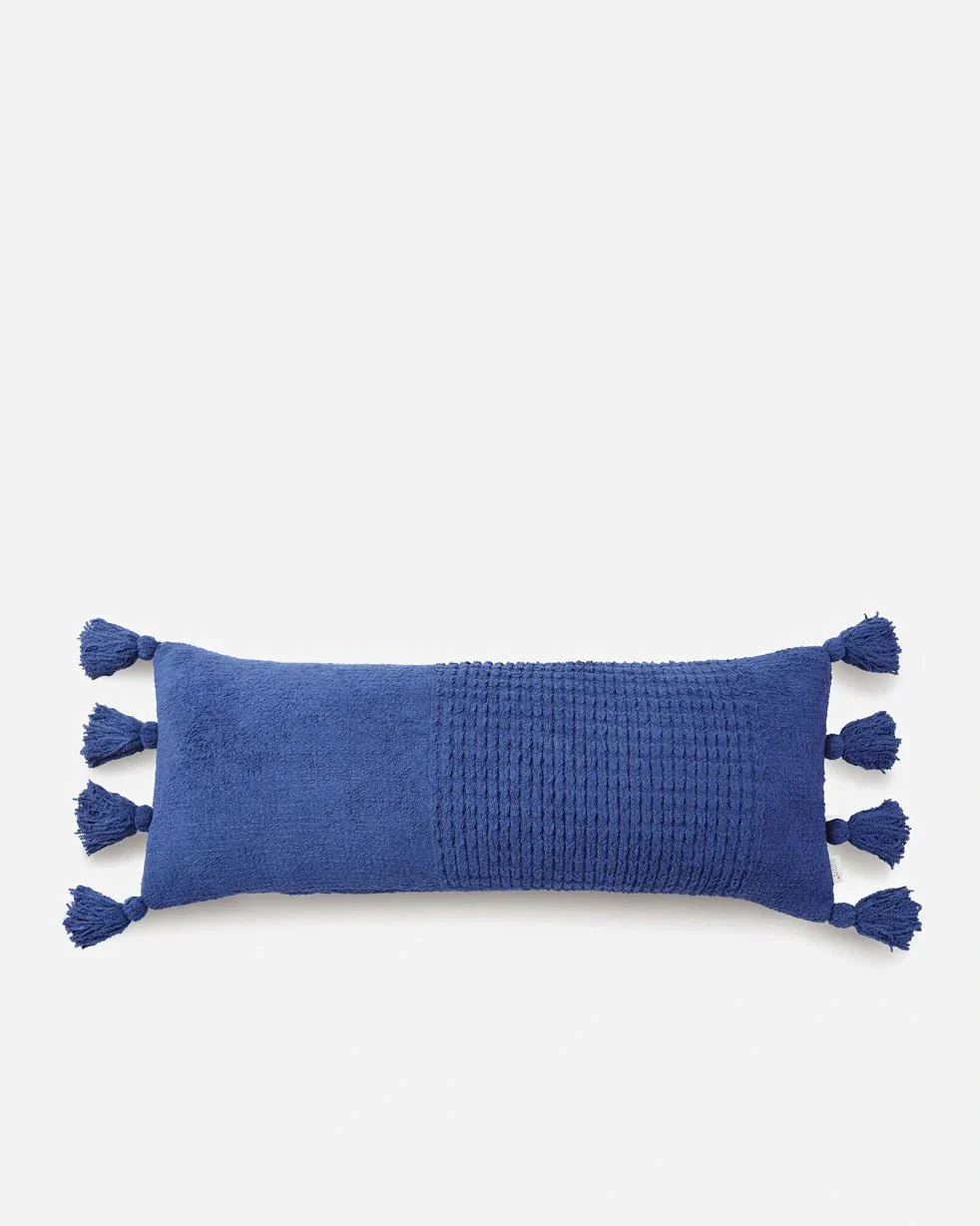 Super Soft Solid Sienna Braided Pom Pom Lumbar Pillow - Image 5