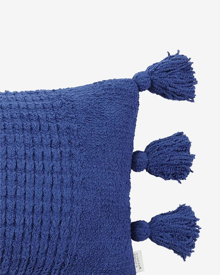 Super Soft Solid Sienna Braided Pom Pom Lumbar Pillow - Image 6