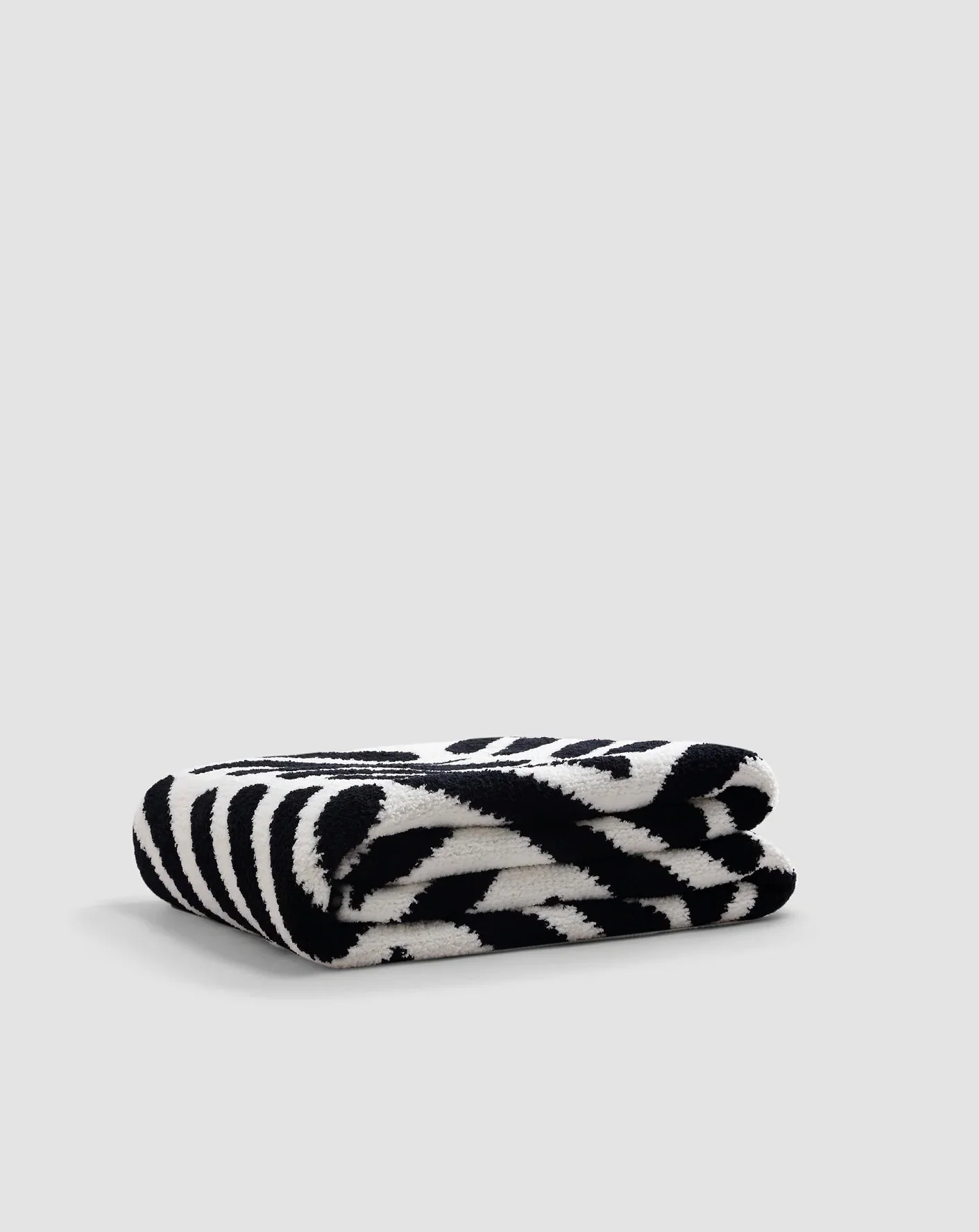 Black-Off White, Cloud Gray-Off White and Taupe-Off White Chevron Tulum Throw - Image 3