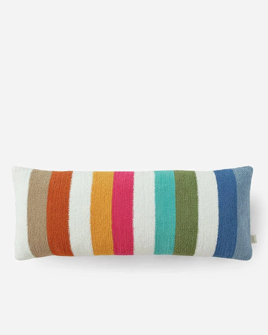 Soft Vibrant Colorful Stripes Pattern Oversized Lumbar Pillow - Image 4