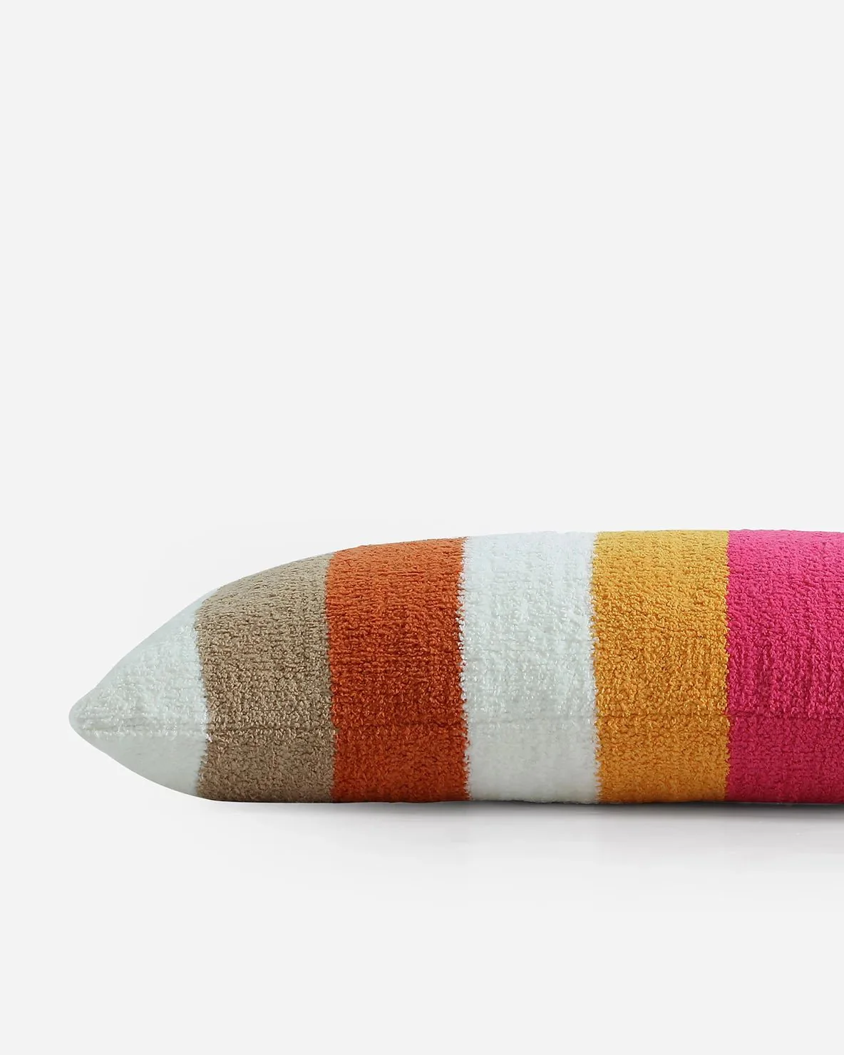 Soft Vibrant Colorful Stripes Pattern Oversized Lumbar Pillow - Image 5